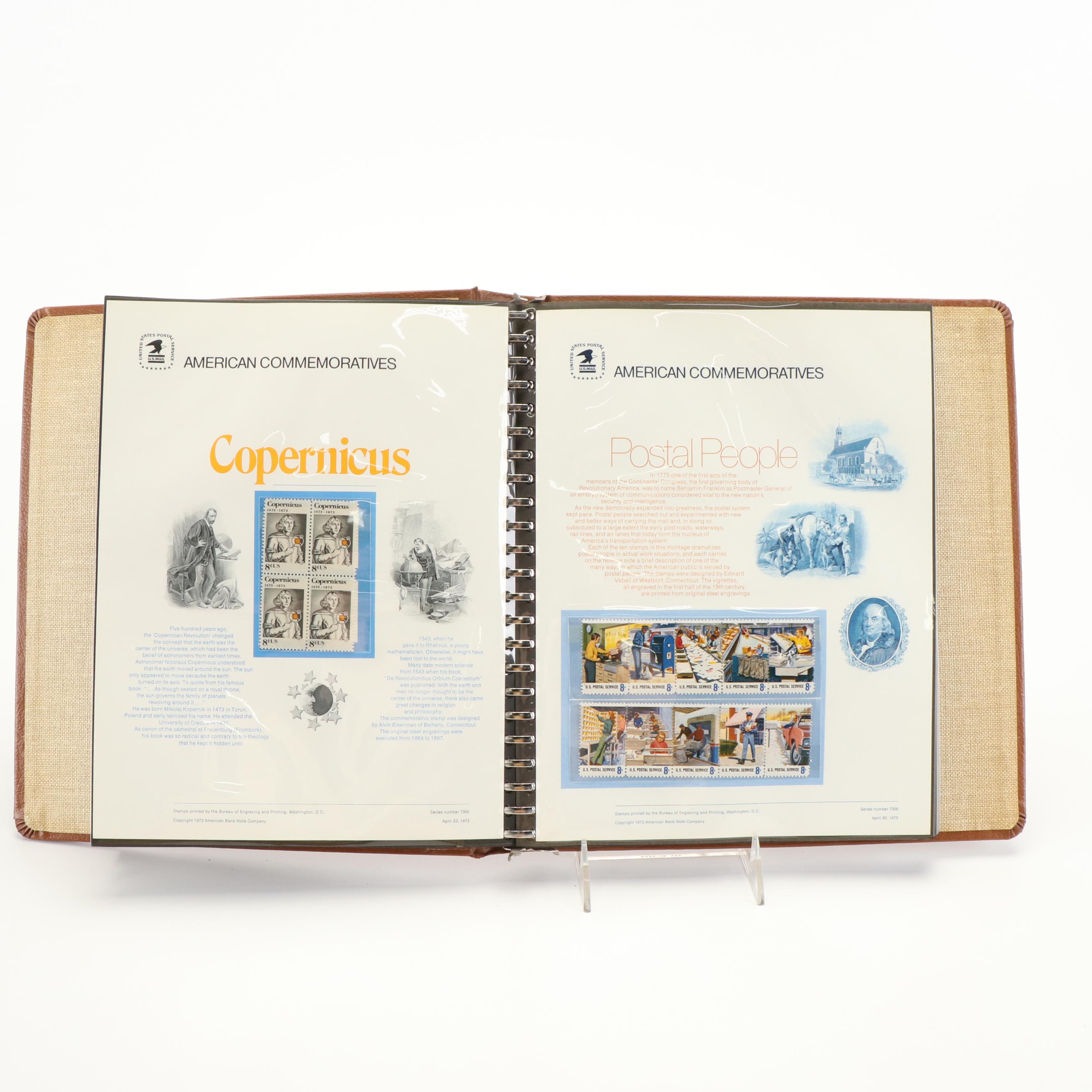 Two Albums of U.S. Commemorative Plate Block Stamp Panels