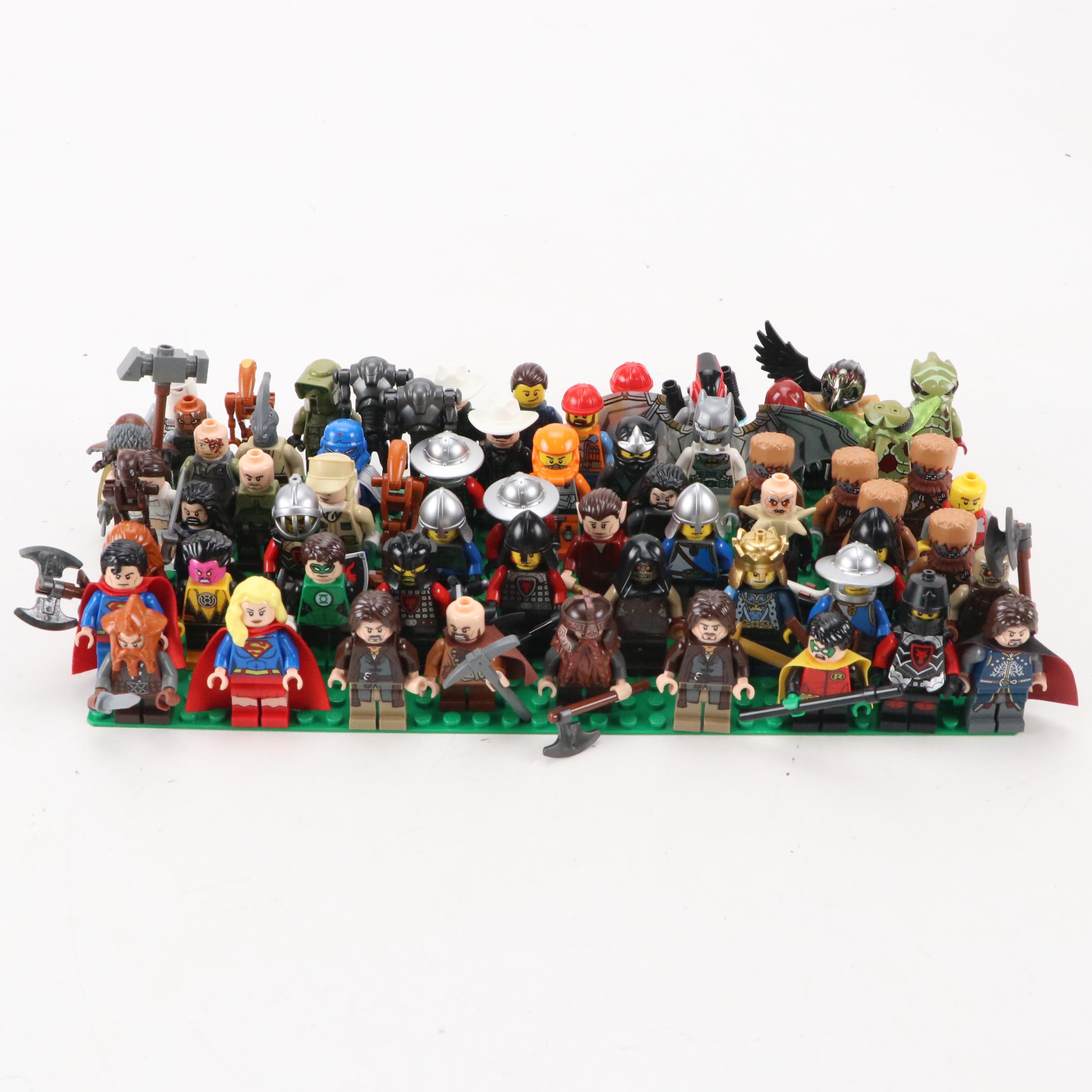 LEGO Mini Figures with Assorted Bricks and Instruction Booklets