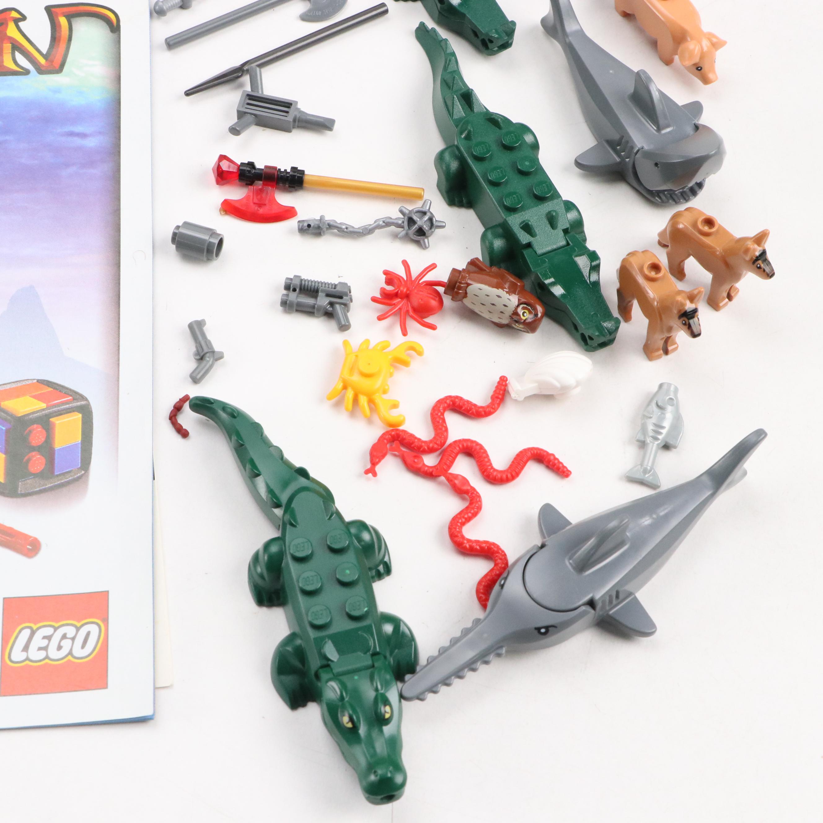 LEGO Mini Figures with Assorted Bricks and Instruction Booklets