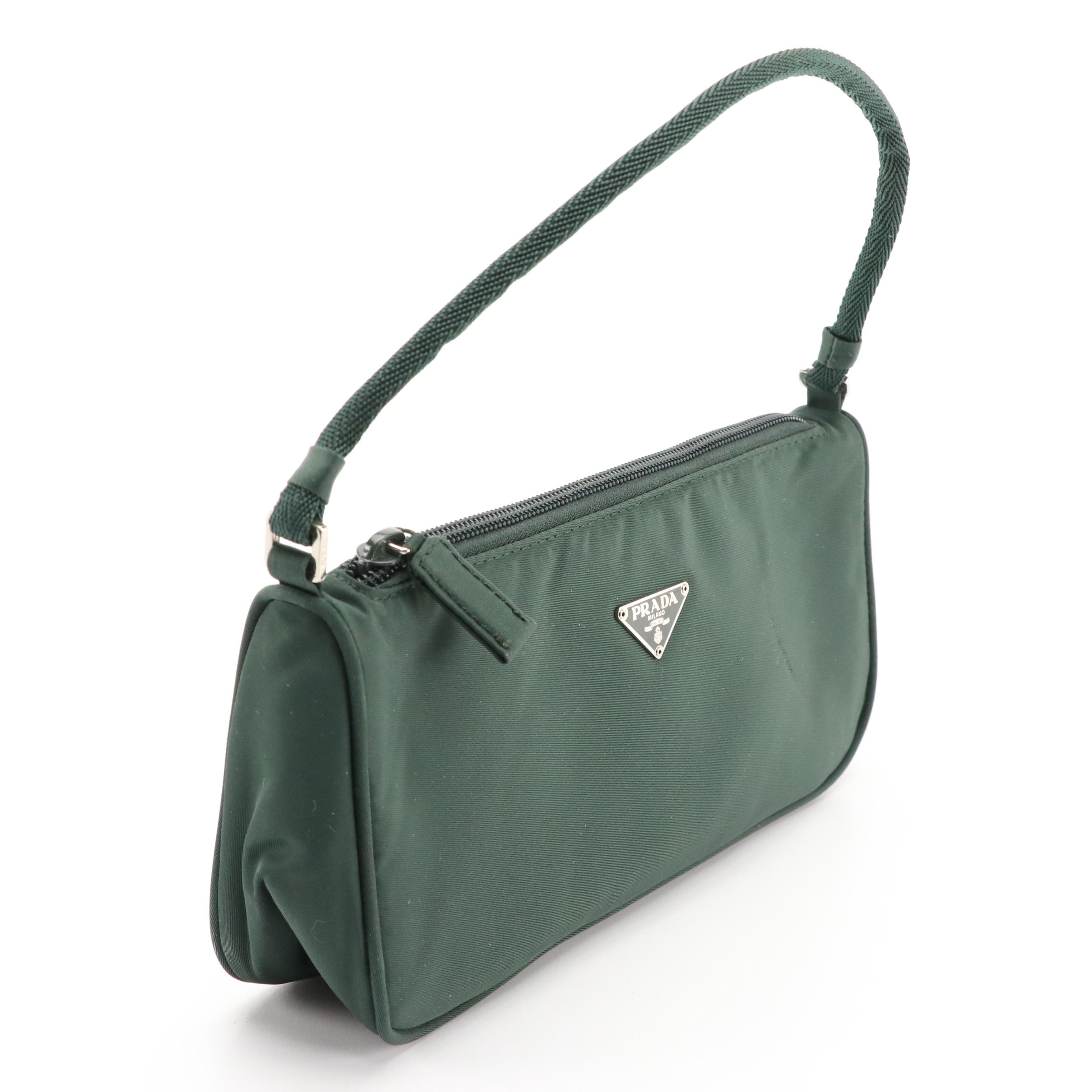Prada Green Tessuto Nylon Handbag