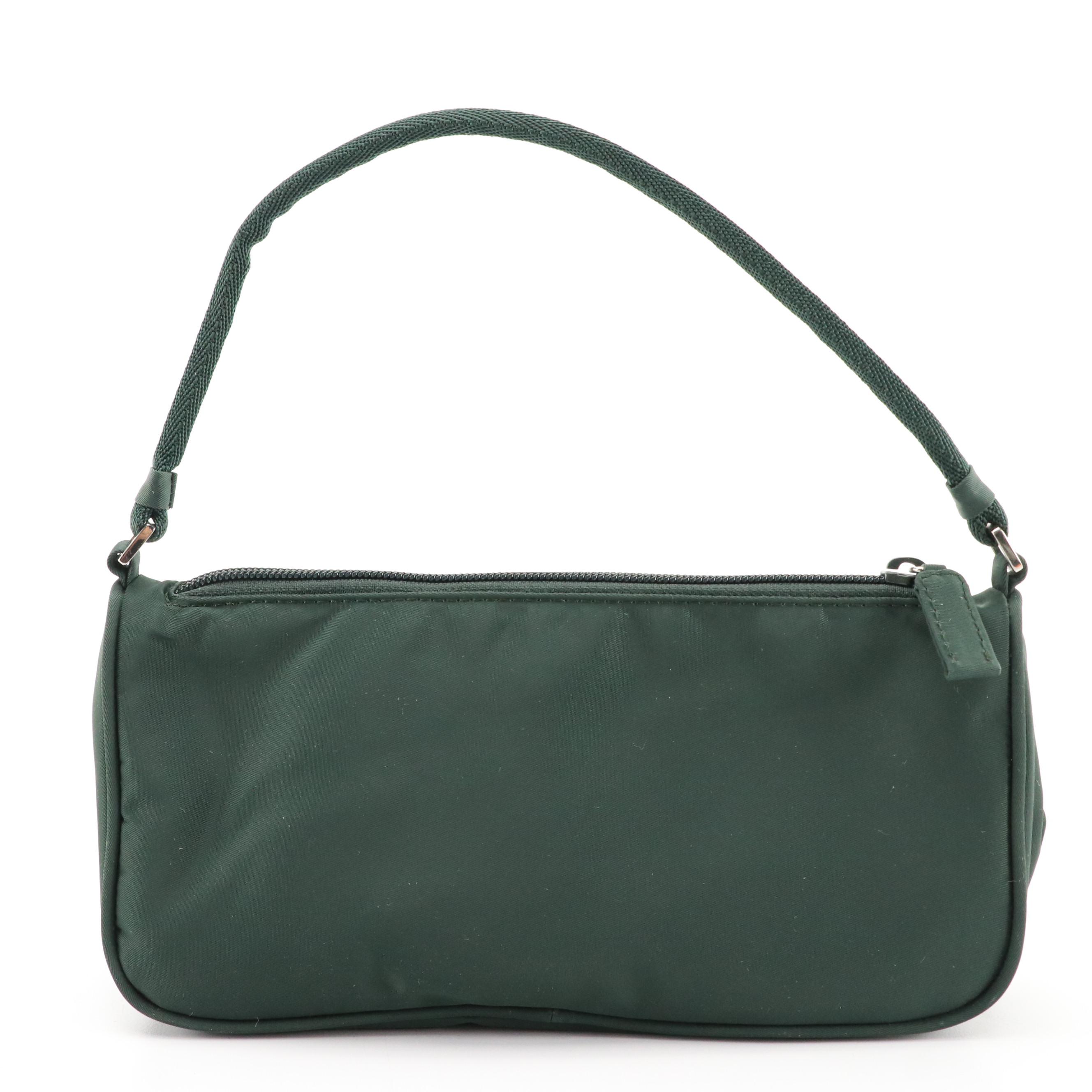 Prada Green Tessuto Nylon Handbag