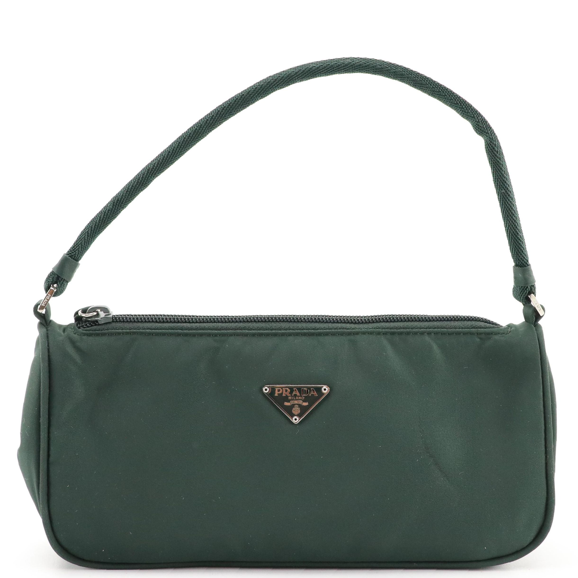 Prada Green Tessuto Nylon Handbag