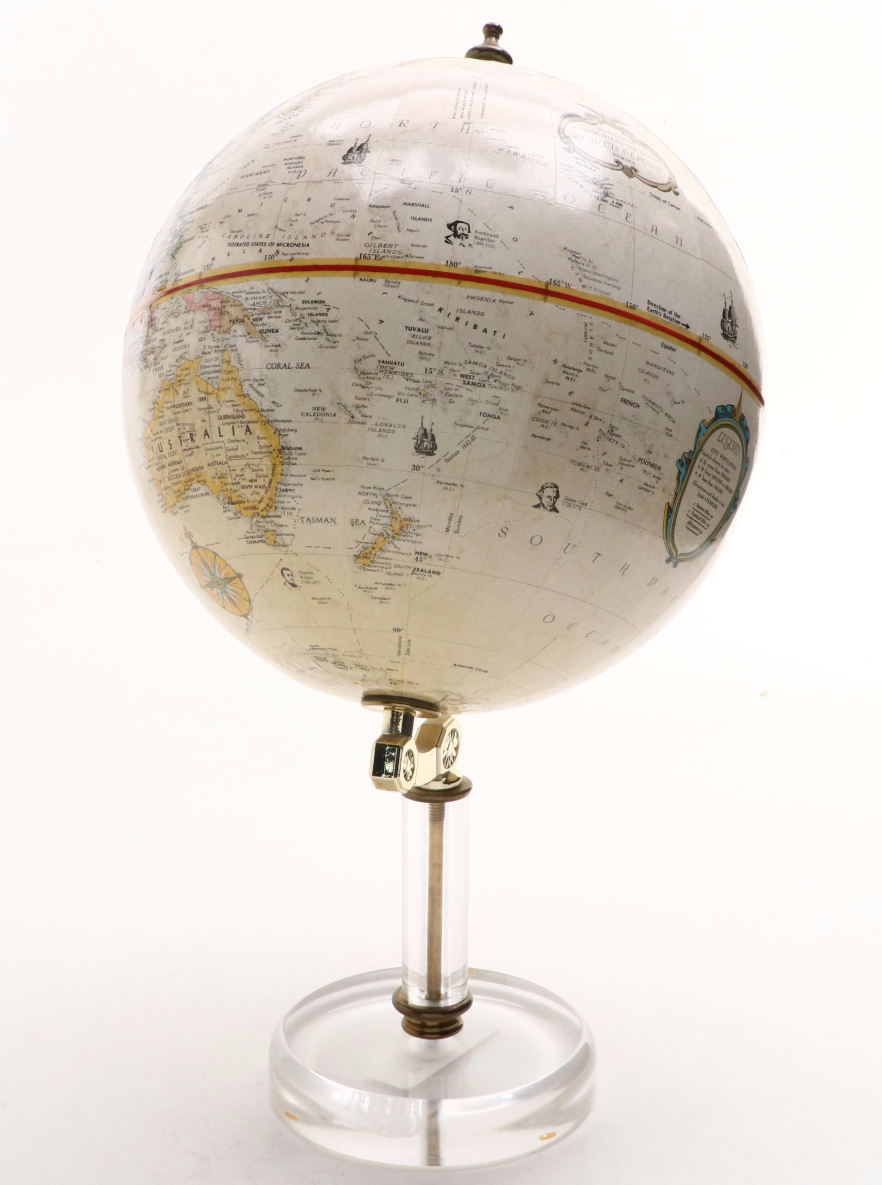 Replogle World Classic Series Topographical Desk Globe on Acrylic Base