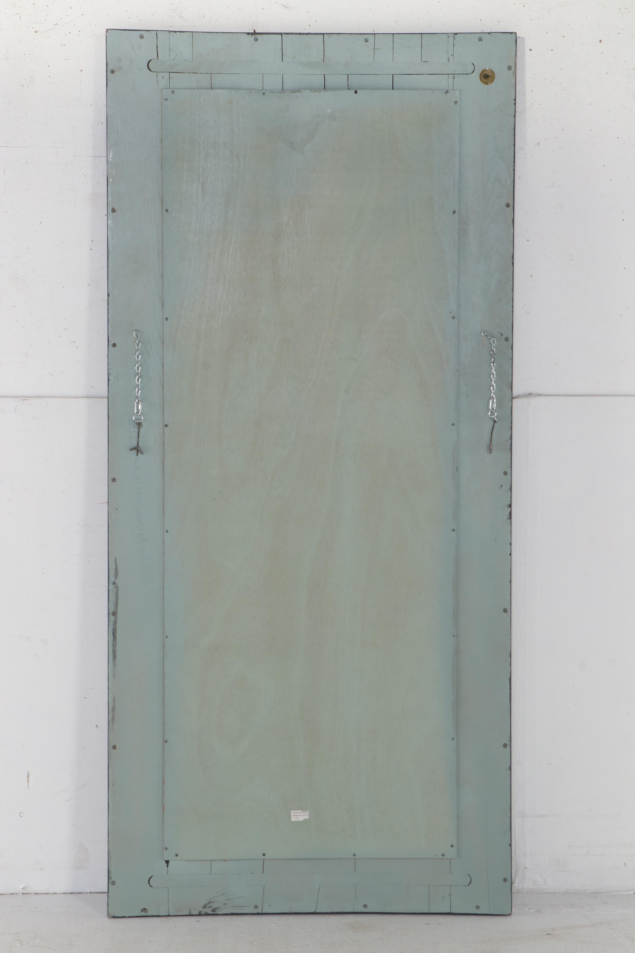 Turning House Furniture Painted Wood Frame Wall Mirror