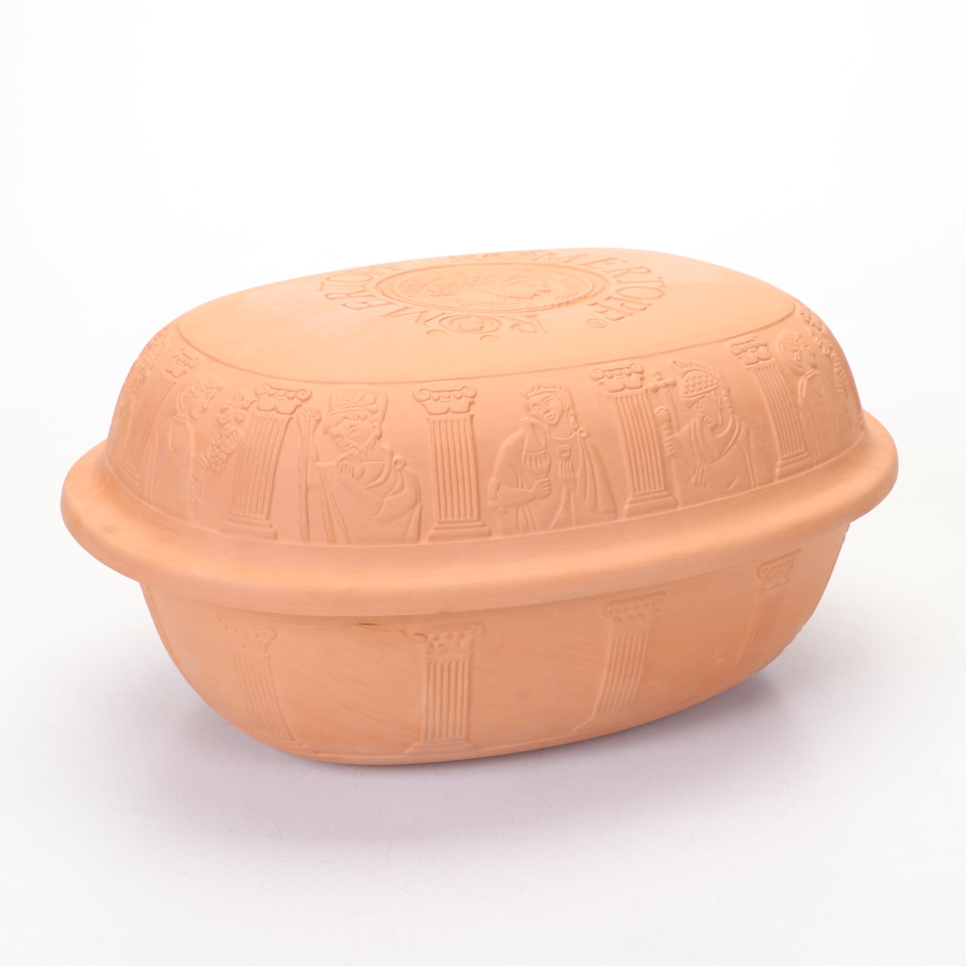 Romertopf Ceramic Roaster For Conventional Oven Or Microwave