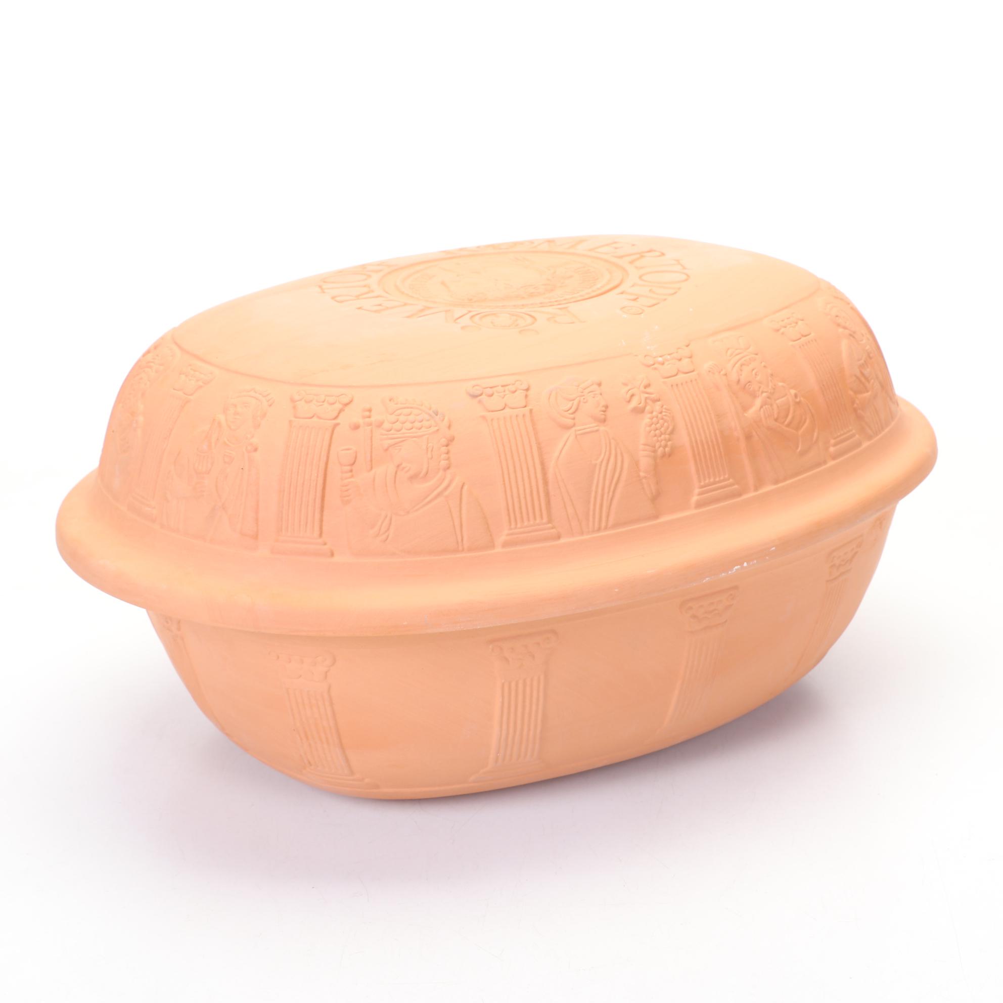 Romertopf Ceramic Roaster For Conventional Oven Or Microwave