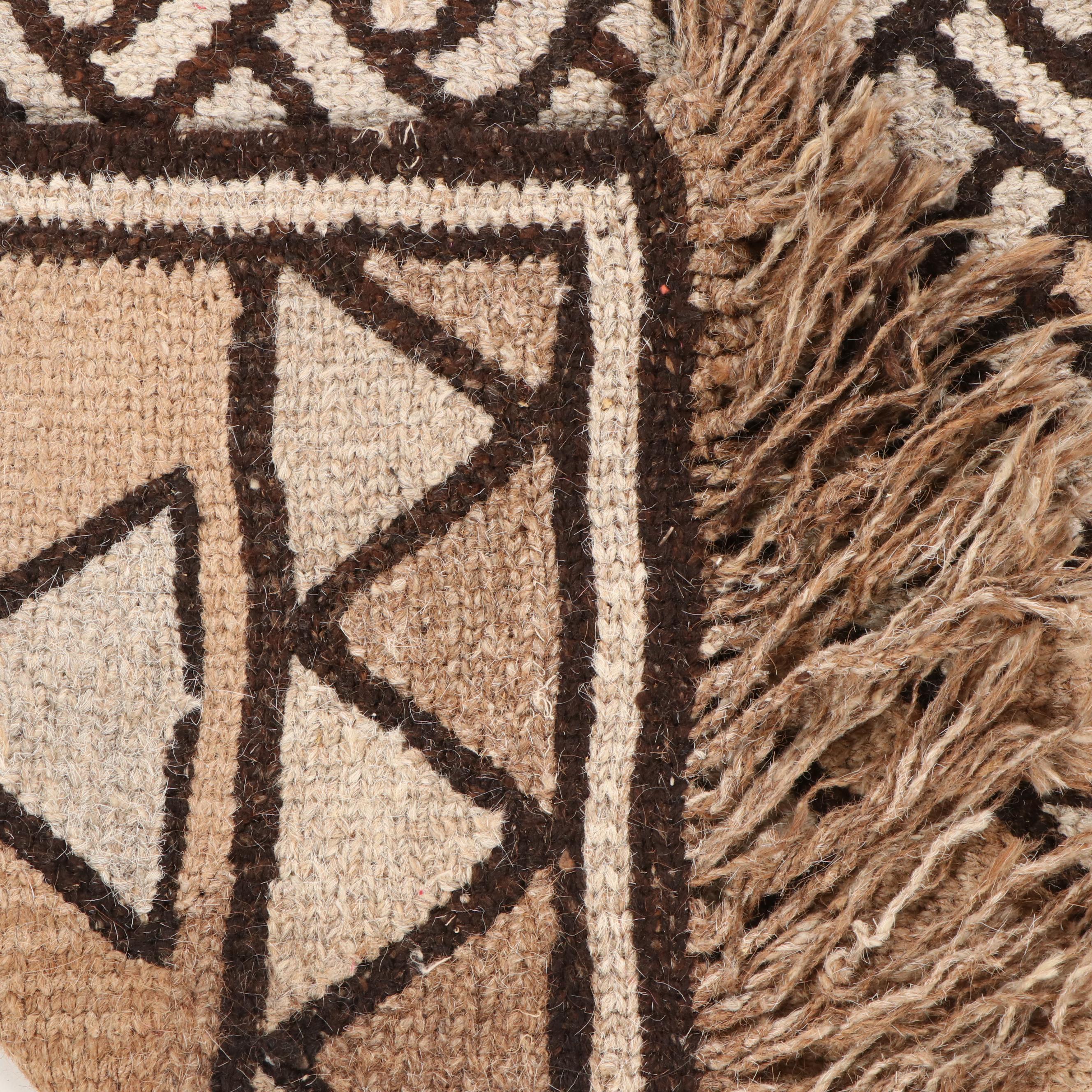 3'3 x 4'11 Handwoven Ethiopian Soumak Accent Rug EBTH