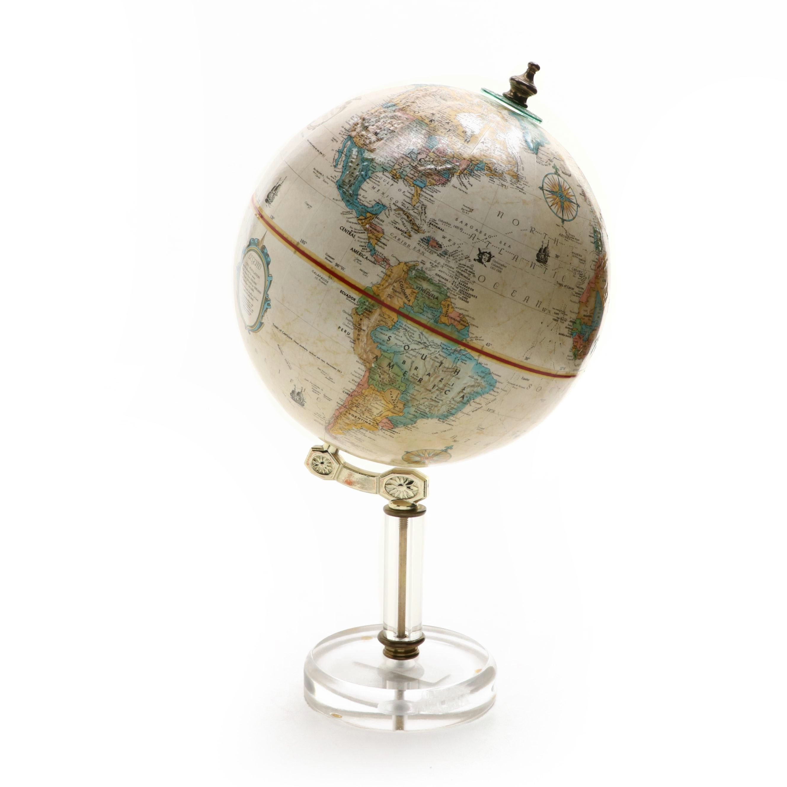 Replogle World Classic Series Topographical Desk Globe on Acrylic Base
