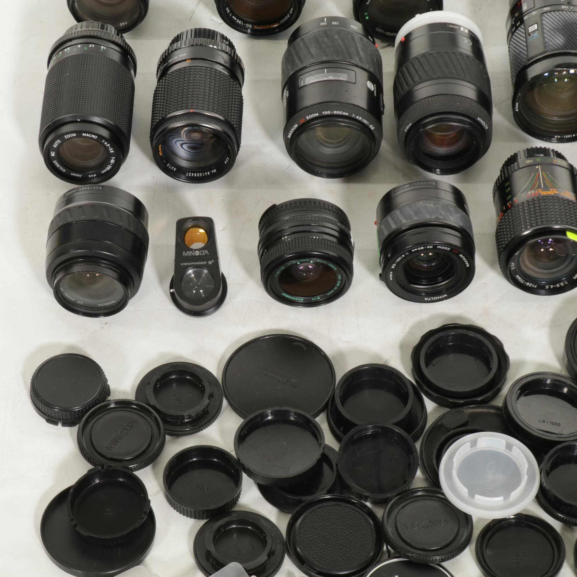 Minolta Camera Bodies and Assorted Lenses