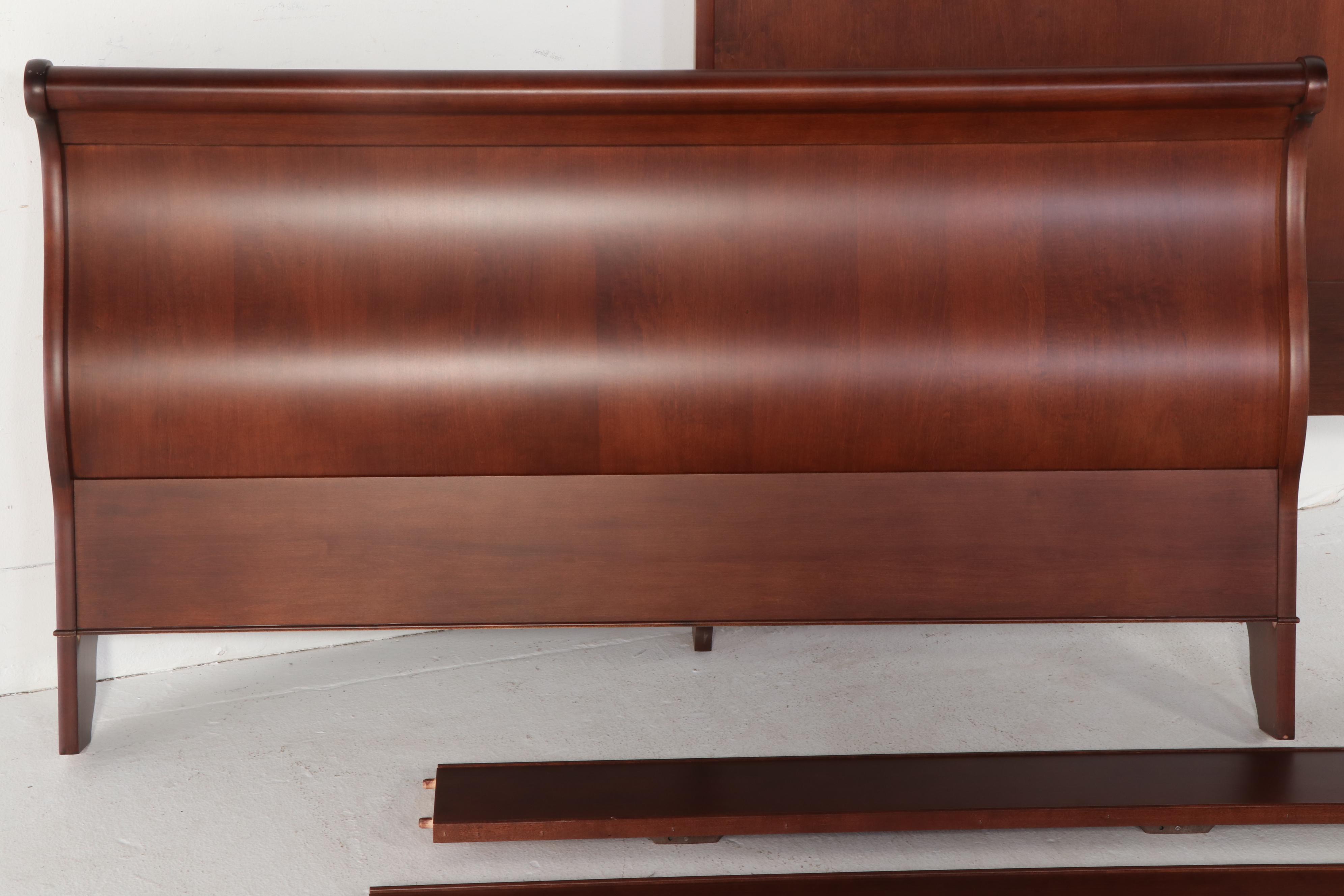 HPL Mobilier Furniture Louis Philippe Style Queen Size Sleigh Bed Frame