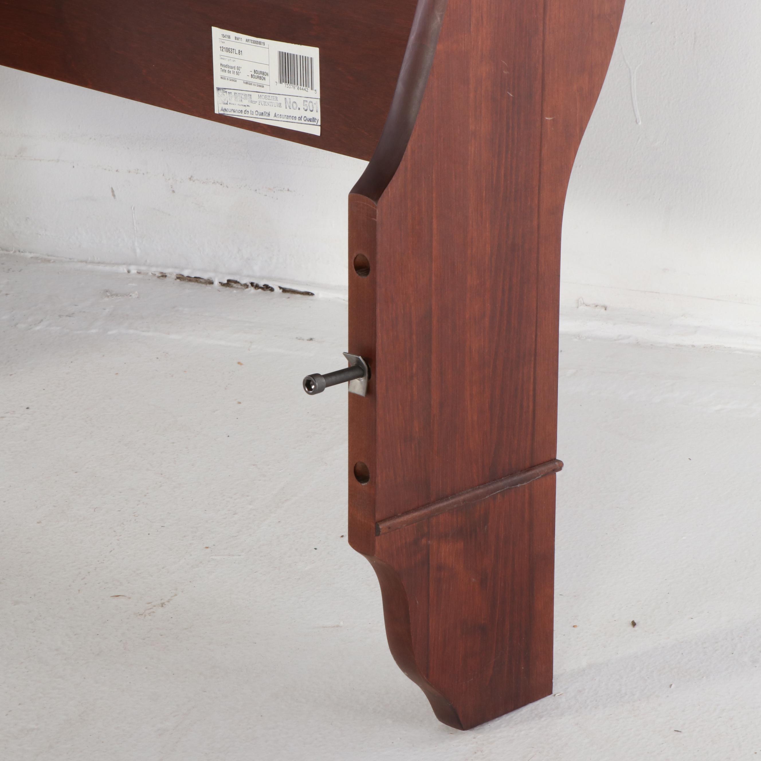 HPL Mobilier Furniture Louis Philippe Style Queen Size Sleigh Bed Frame