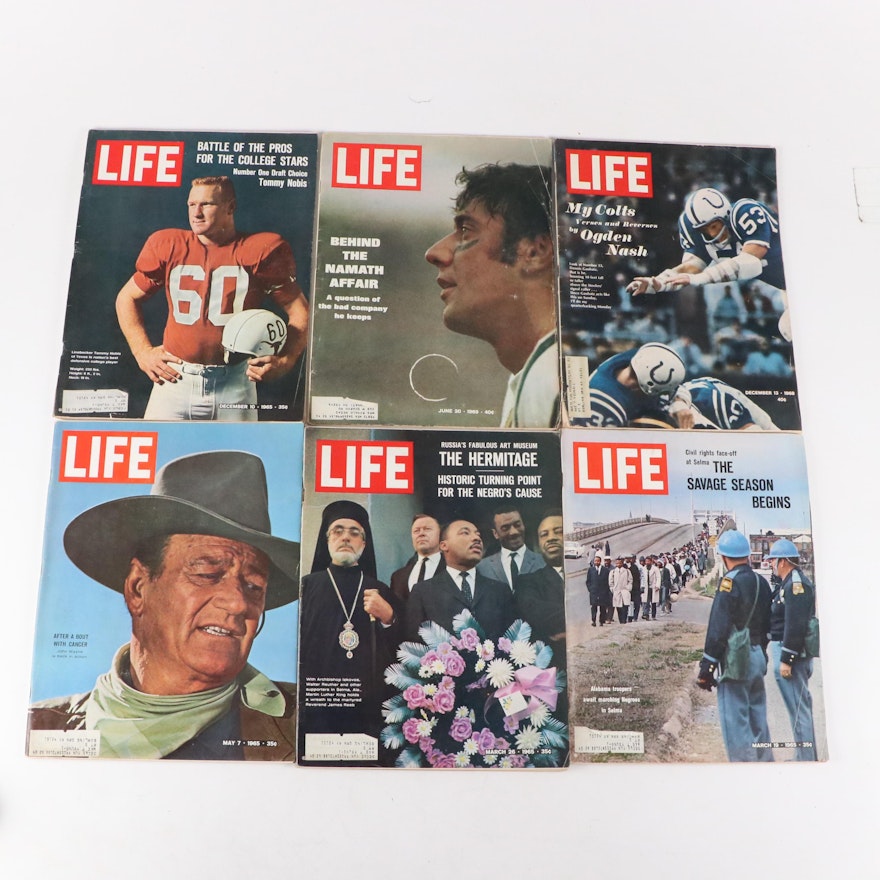 "LIFE" Magazine Collection Including Civil Rights, John Wayne and More, 1960s