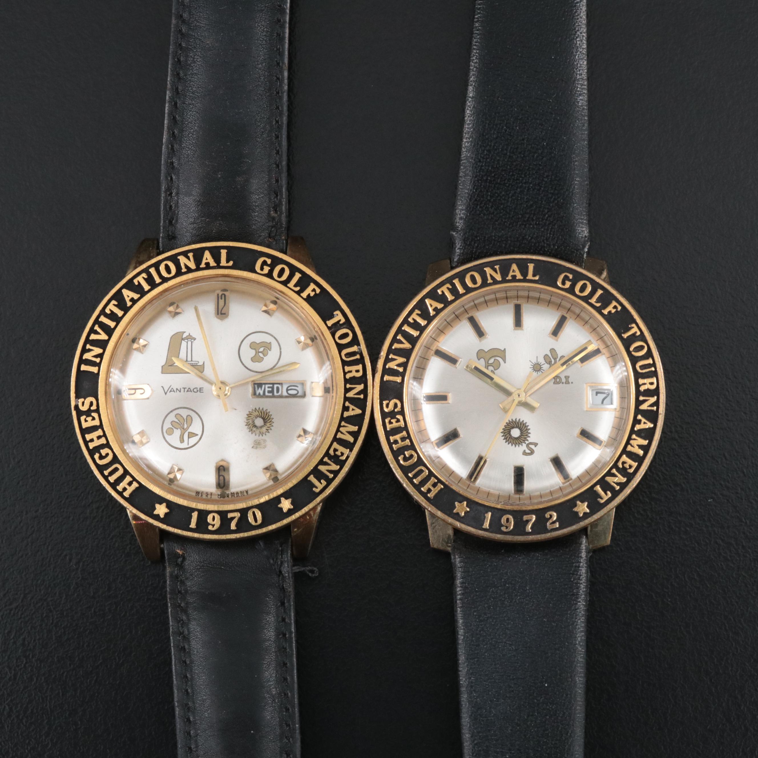 1970 and 1972 Howard Hughes Invitational Golf Tournaments Stem Wind Watches