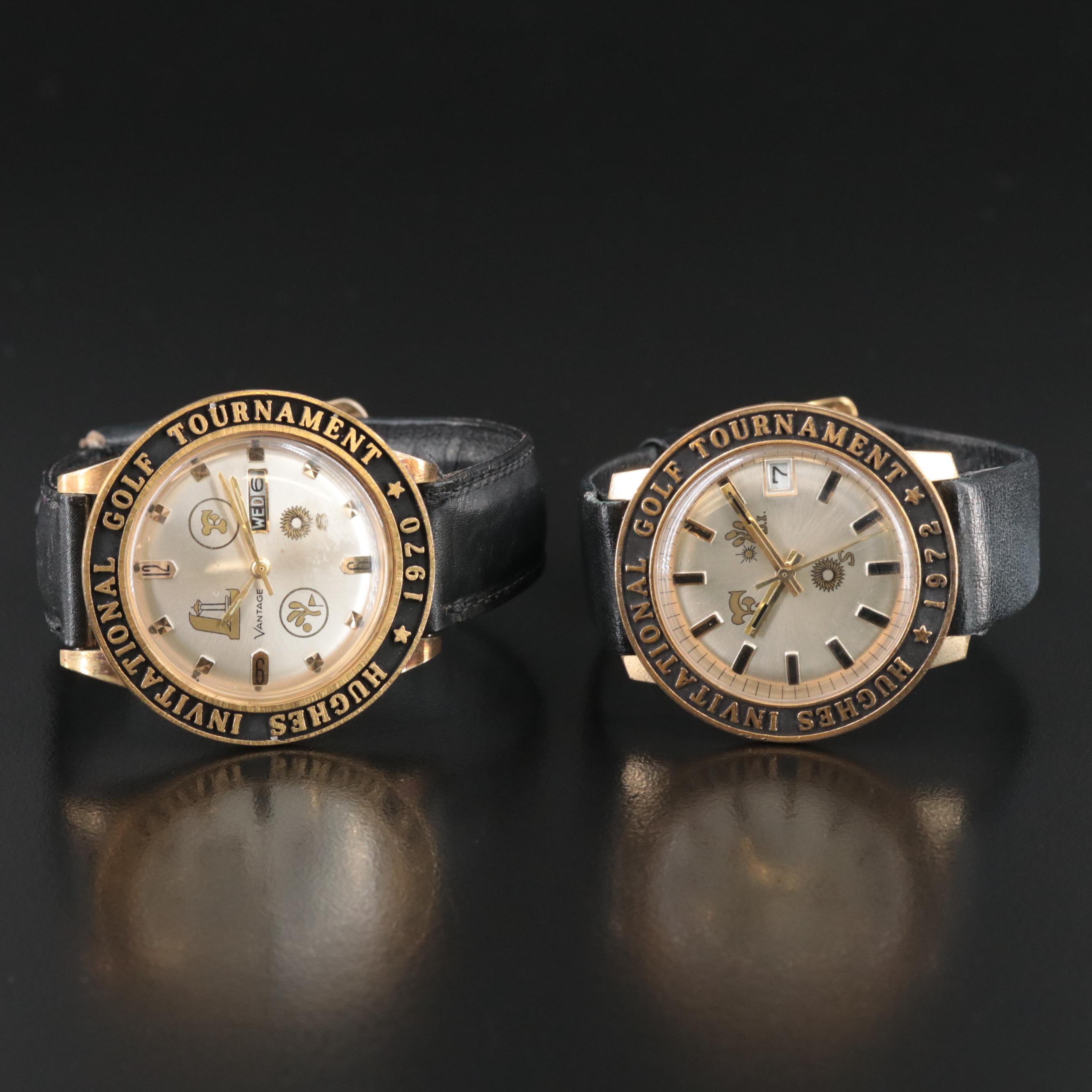 1970 and 1972 Howard Hughes Invitational Golf Tournaments Stem Wind Watches