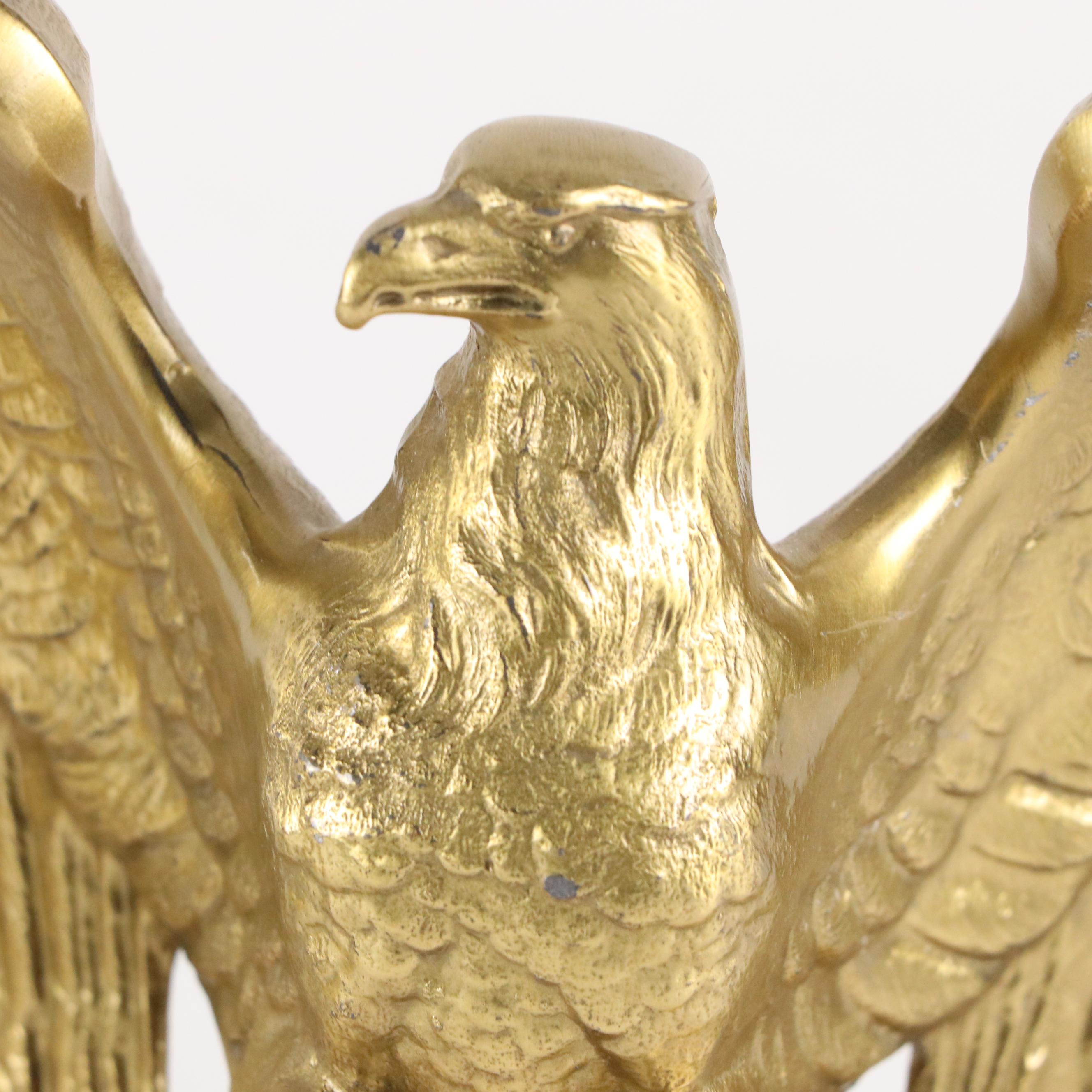 Brass Double Arm Student Lamp with PM Craftsman American Eagle Brass Bookends