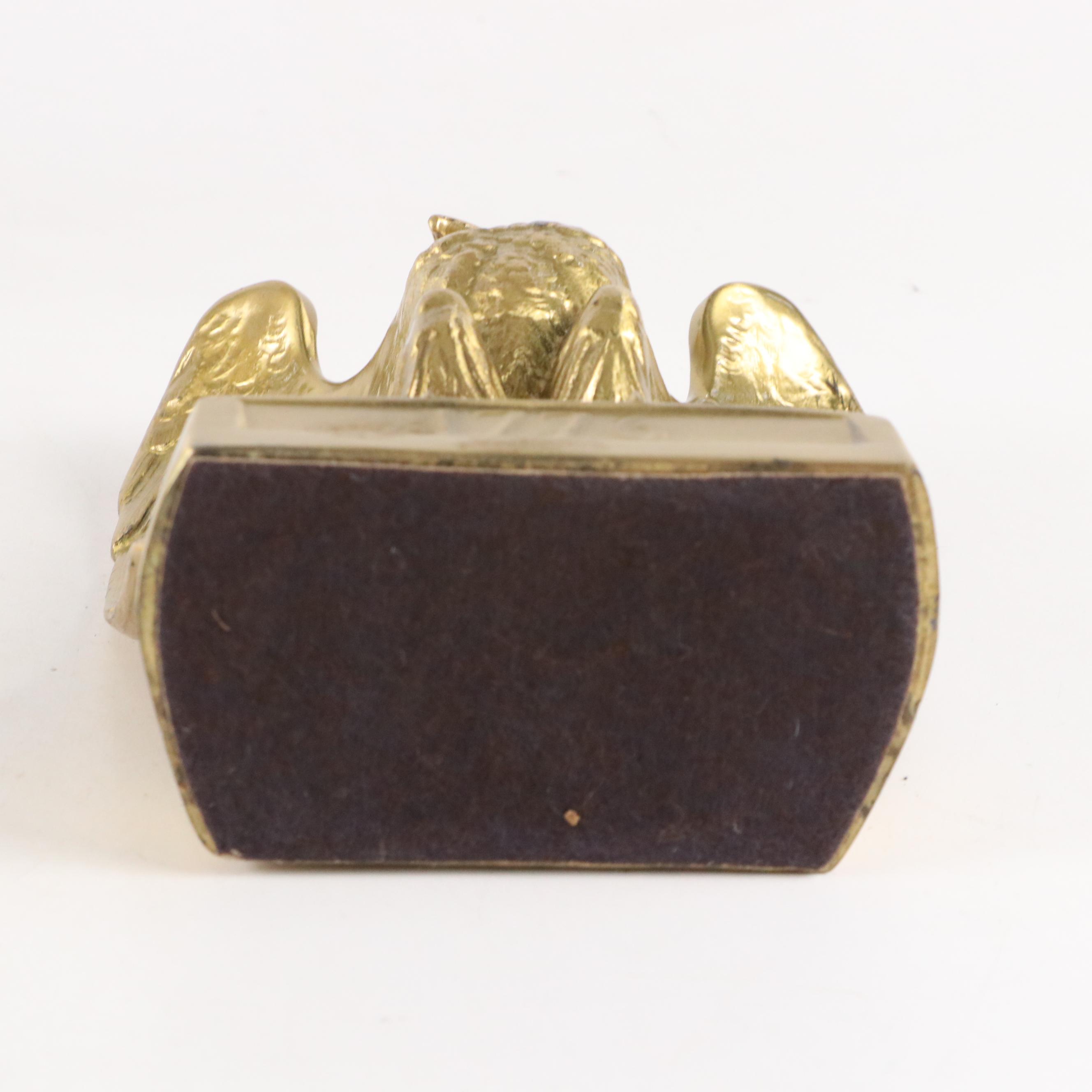 Brass Double Arm Student Lamp with PM Craftsman American Eagle Brass Bookends