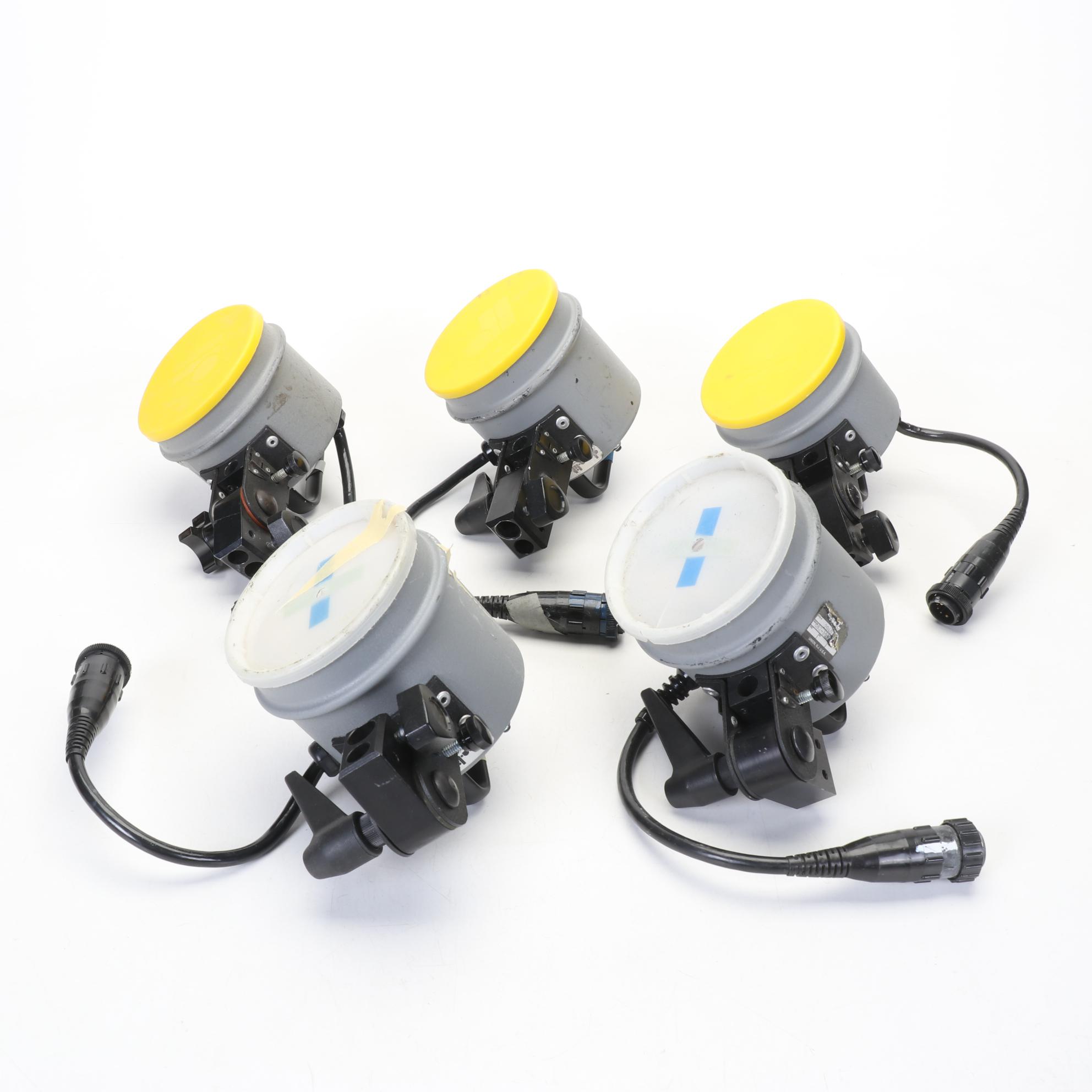 Five Dynalite Flask Heads with Head Covers