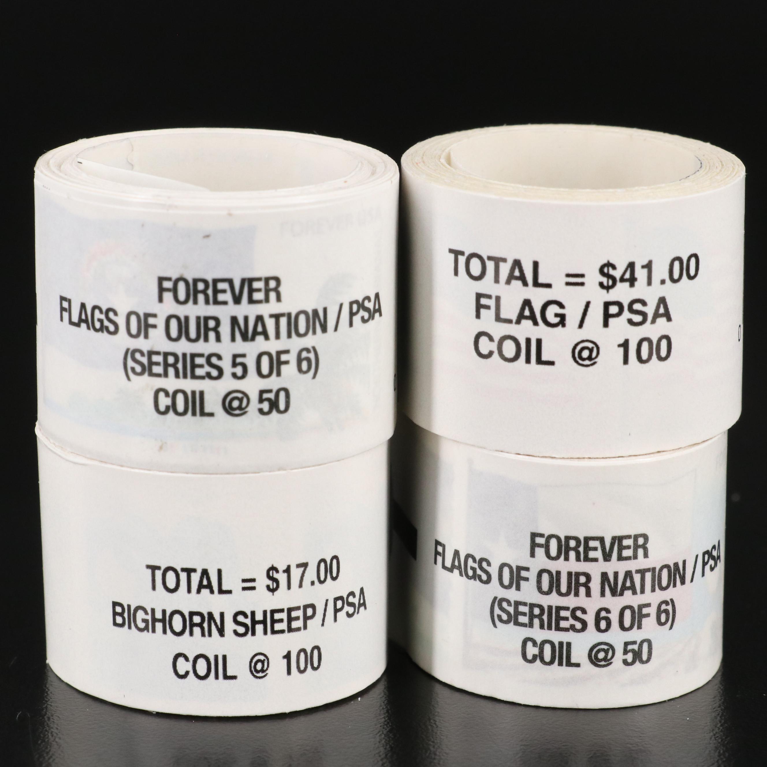 Nineteen Mint Condition Postage Stamp Coils