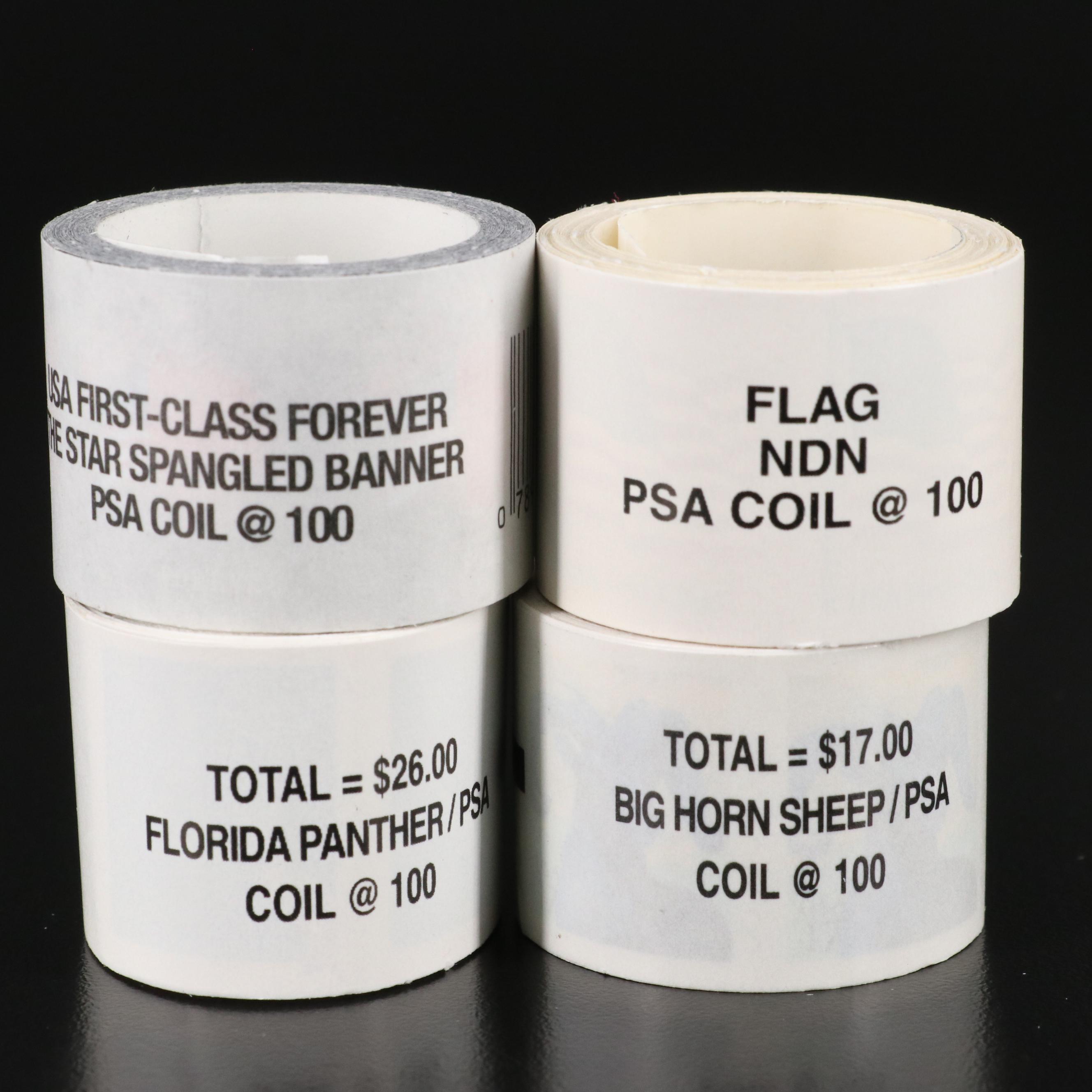 Nineteen Mint Condition Postage Stamp Coils