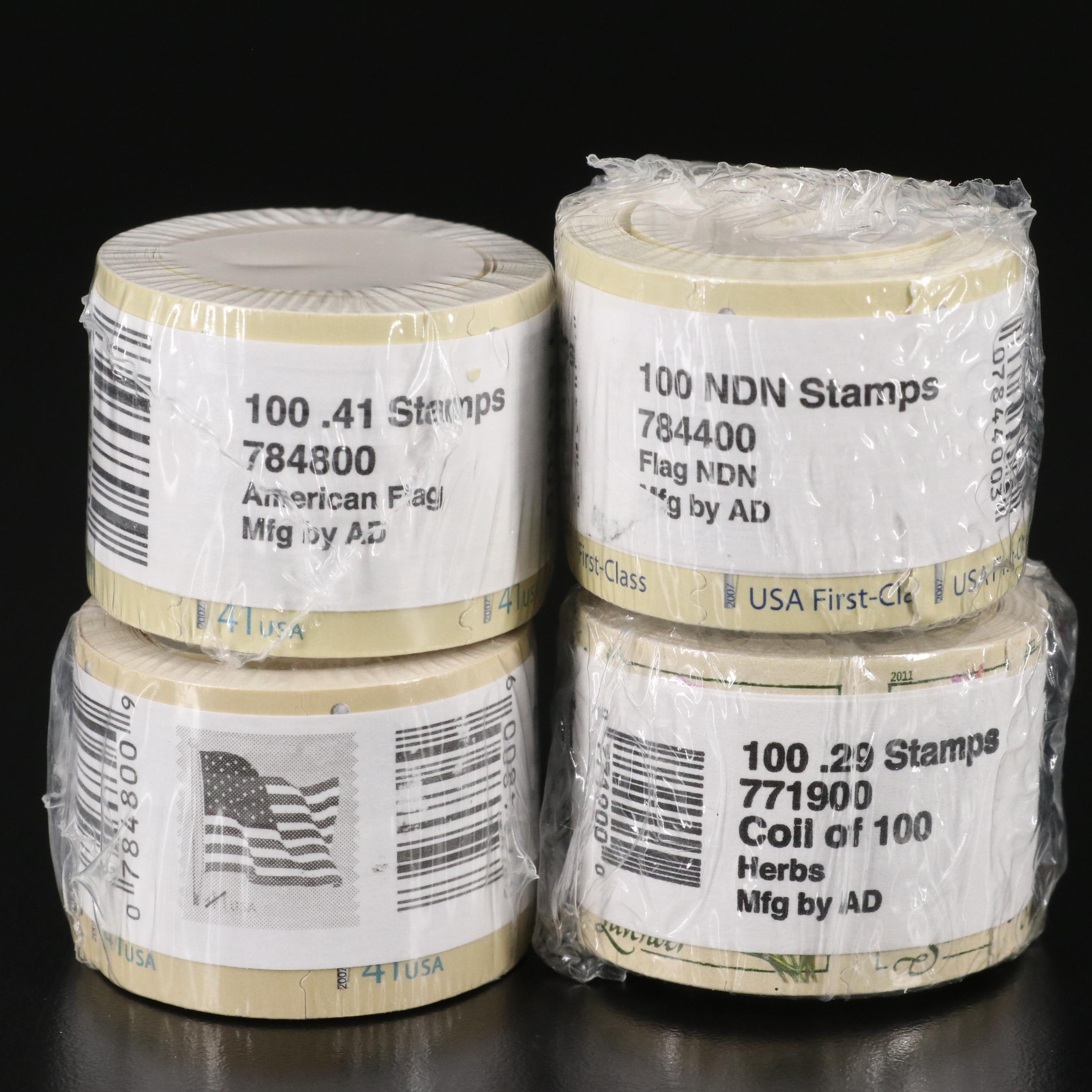 Nineteen Mint Condition Postage Stamp Coils