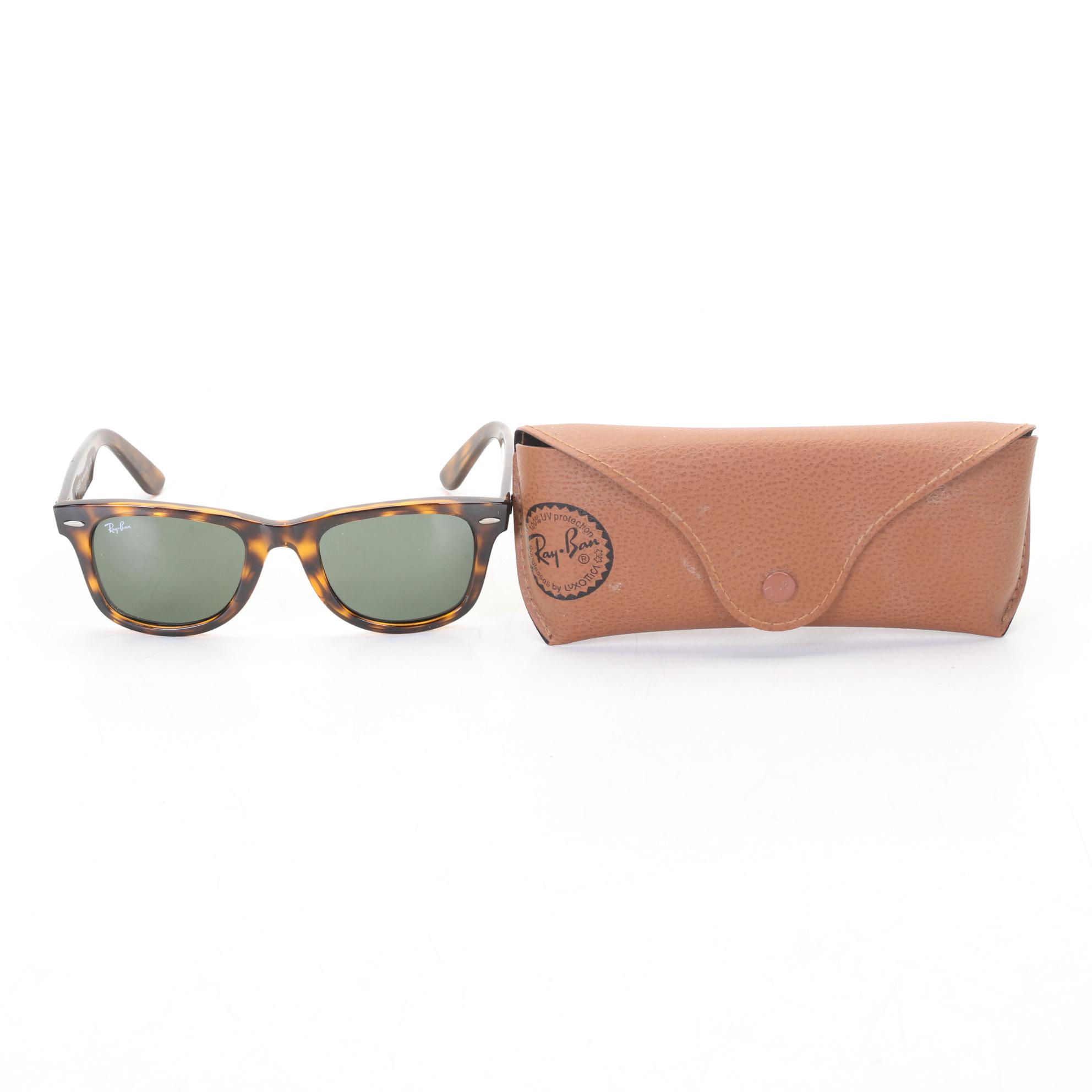 Ray-Ban RB 4340 Wayfarer Sunglasses and RB 5283 Tortoise Prescription Glasses