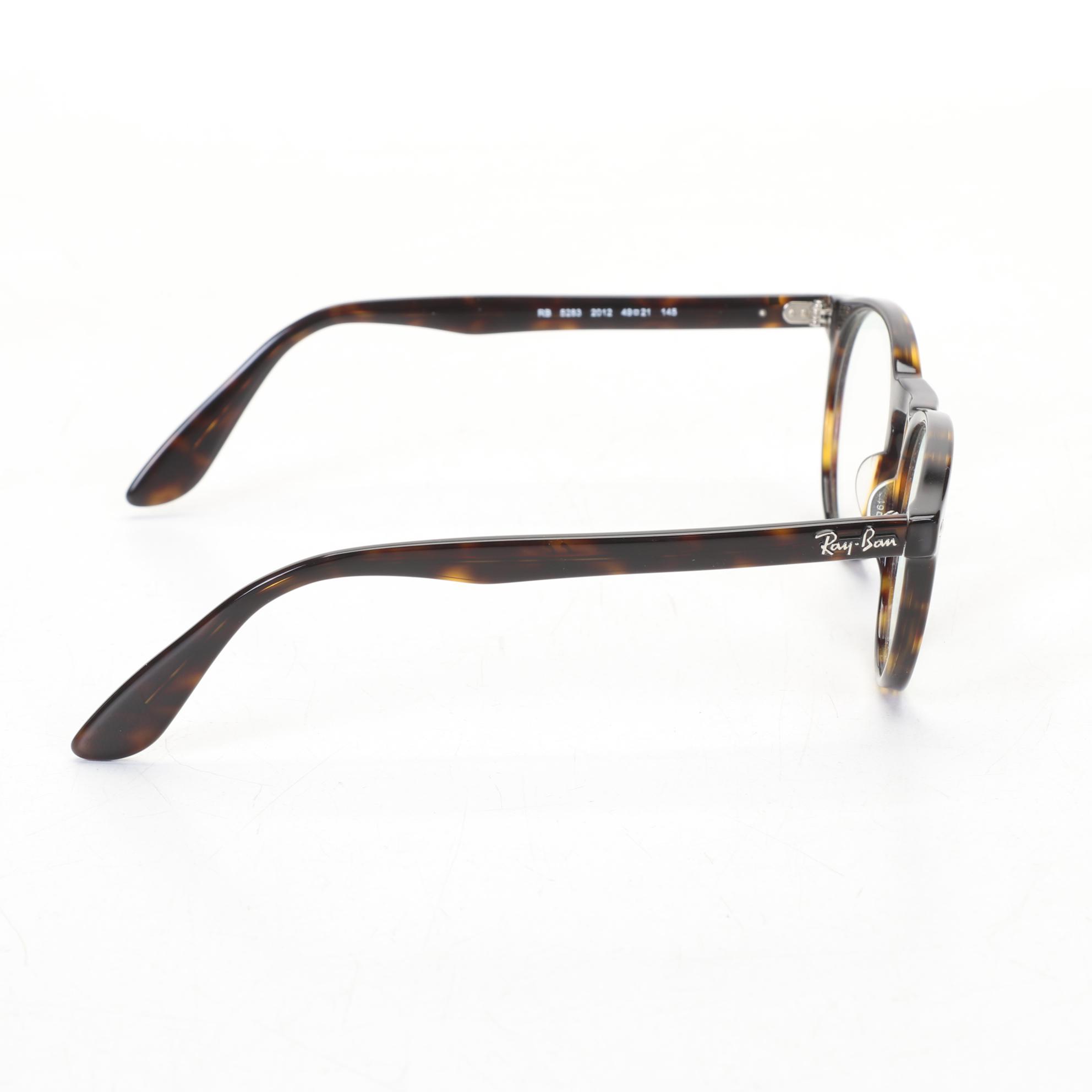 Ray-Ban RB 4340 Wayfarer Sunglasses and RB 5283 Tortoise Prescription Glasses