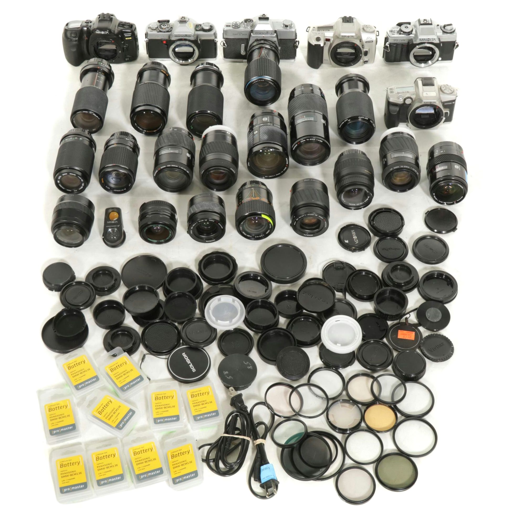 Minolta Camera Bodies and Assorted Lenses