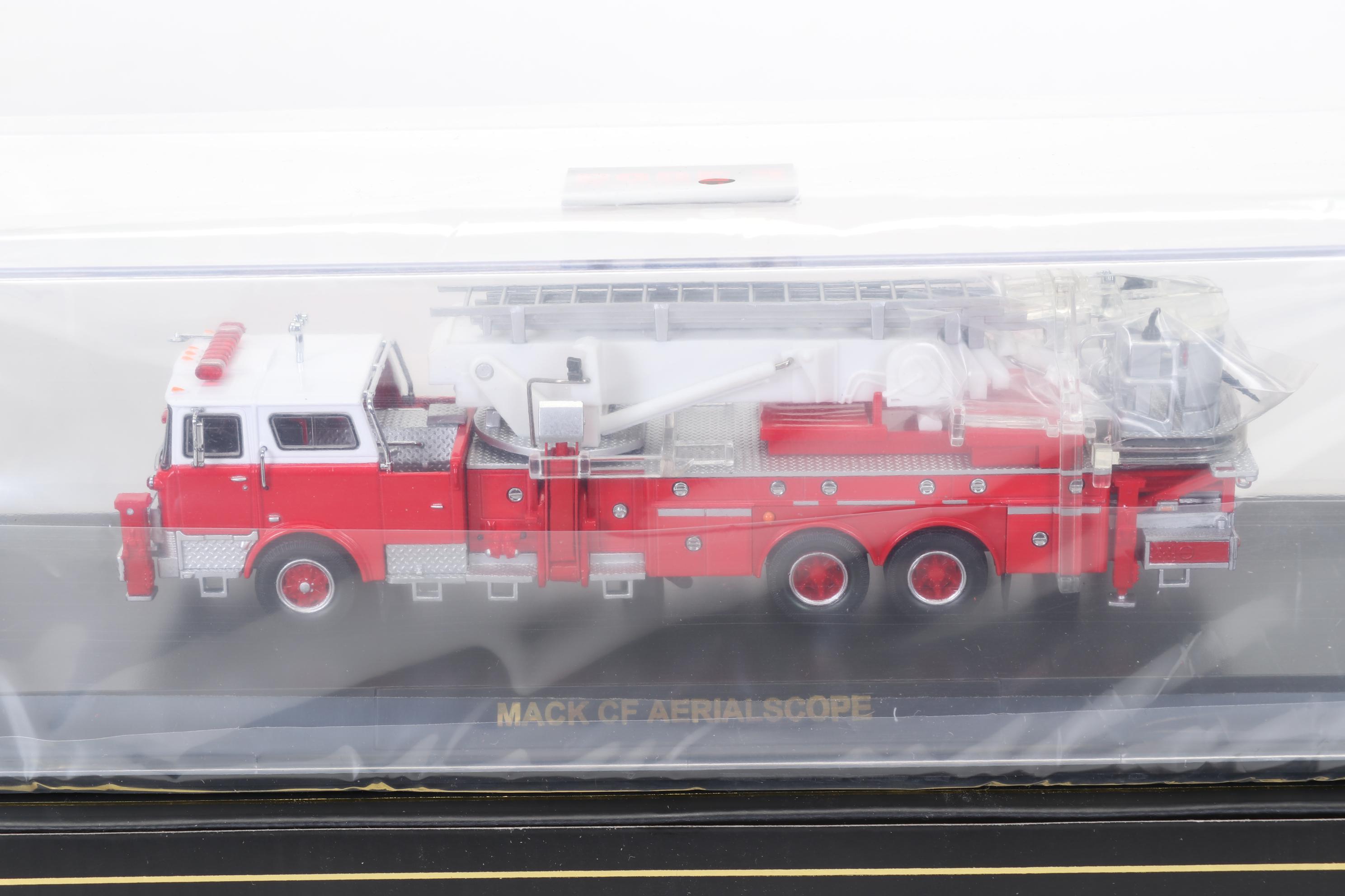 Five Code 3 Limited Edition Die Cast 1/64 Scale Fire Trucks, 21st Century