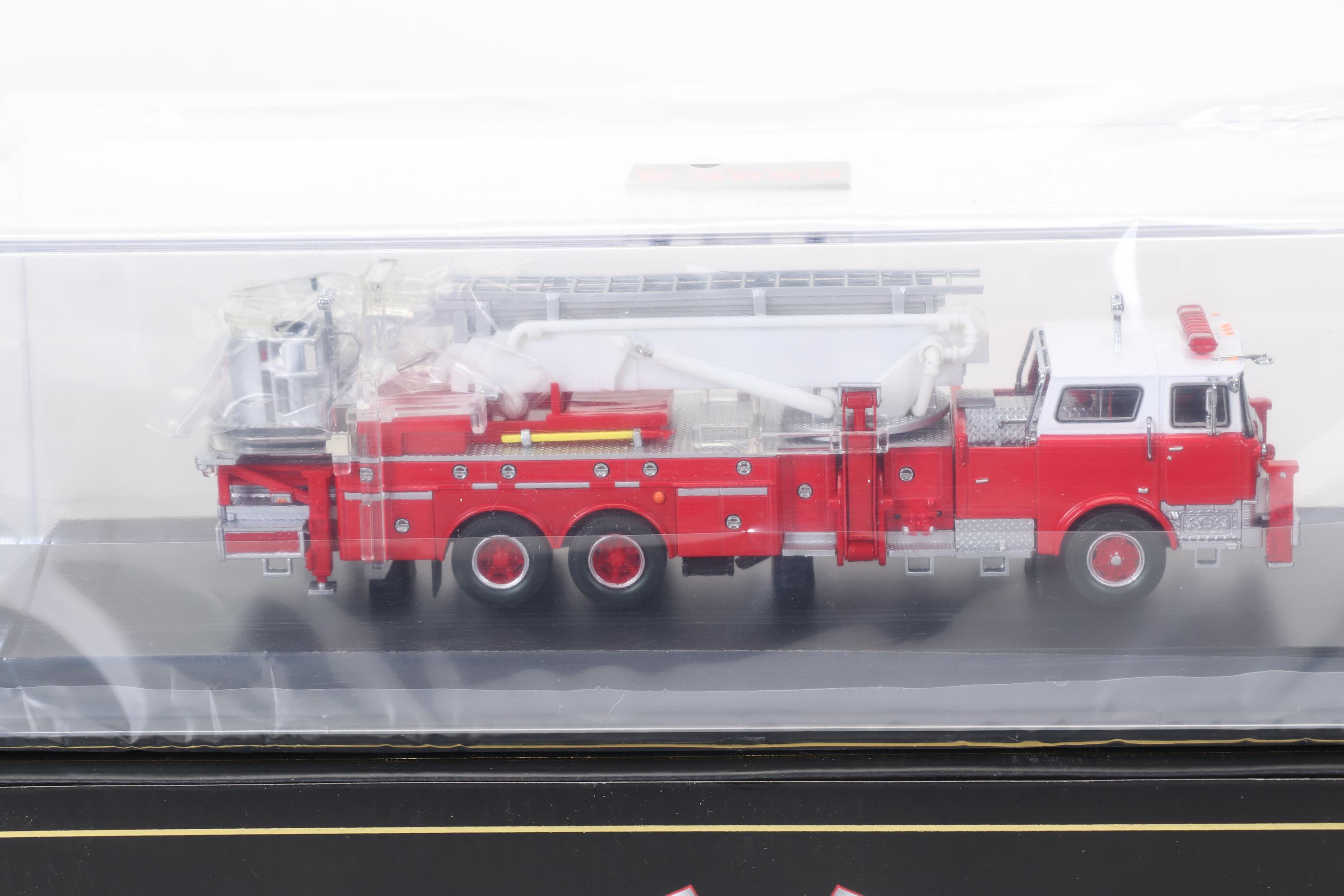 Five Code 3 Limited Edition Die Cast 1/64 Scale Fire Trucks, 21st Century