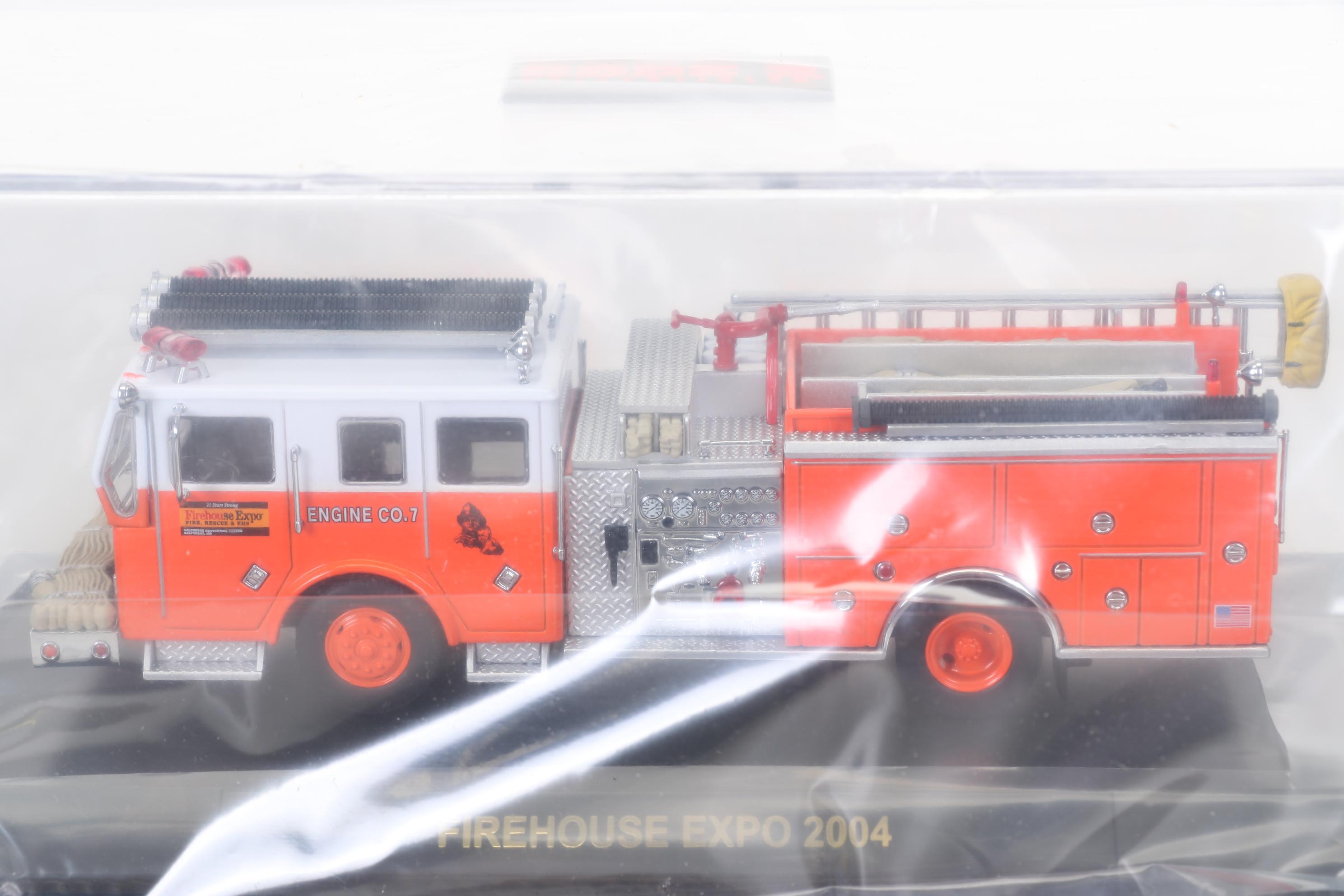 Five Code 3 Limited Edition Die Cast 1/64 Scale Fire Trucks, 21st Century