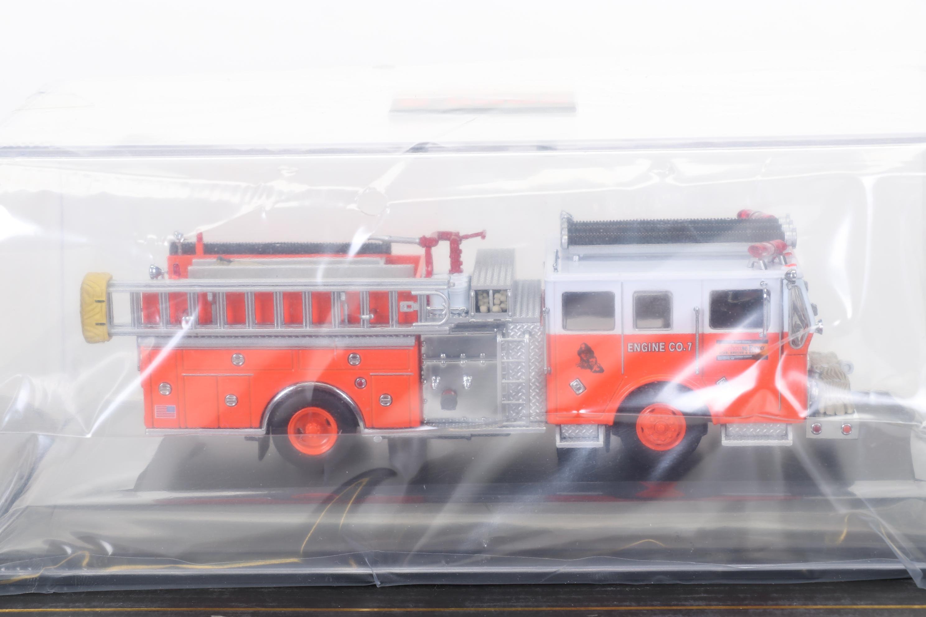 Five Code 3 Limited Edition Die Cast 1/64 Scale Fire Trucks, 21st Century