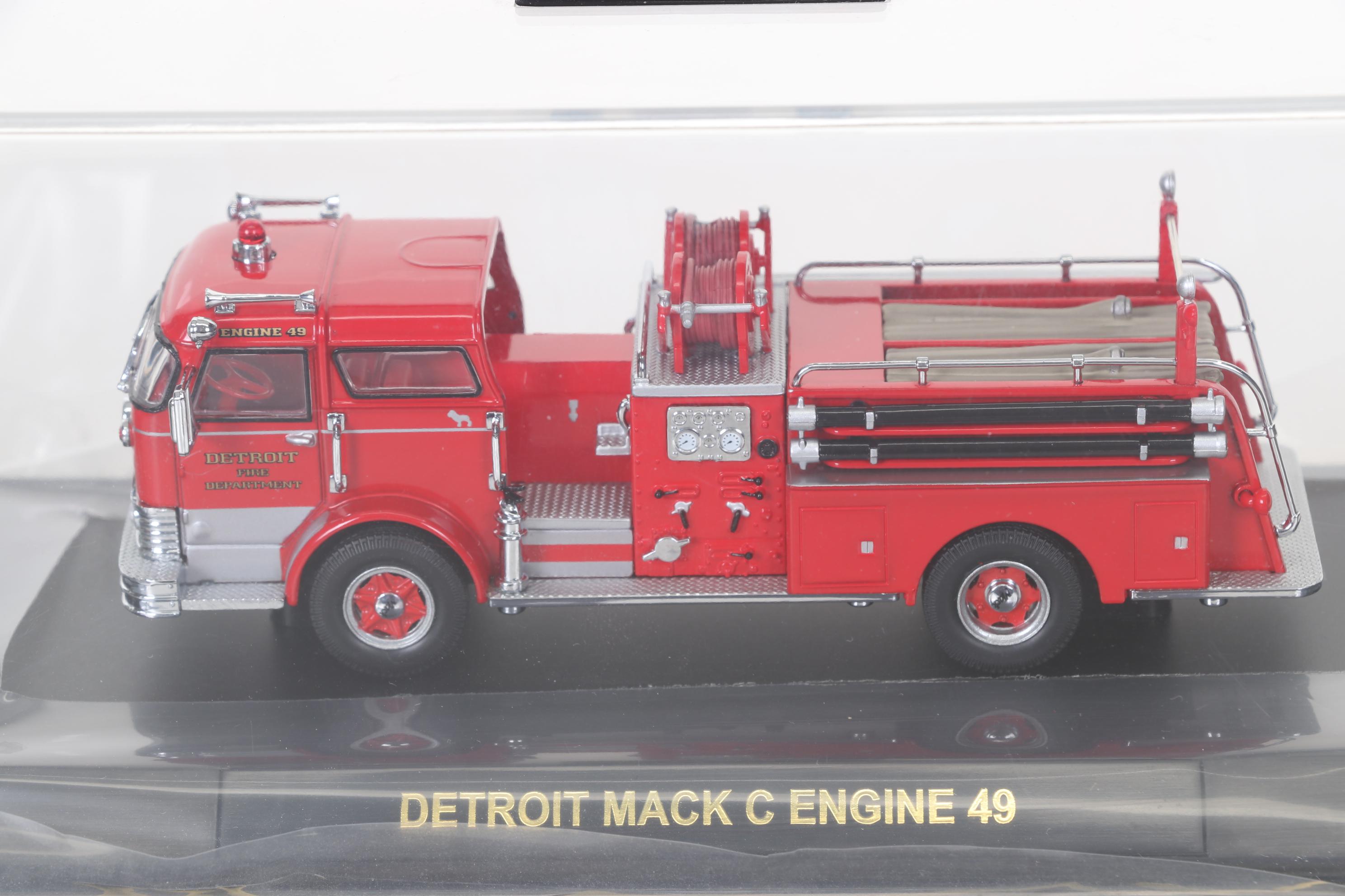 Six Code 3 Limited Edition Die Cast 1/64 Scale Fire Trucks, 21st Century