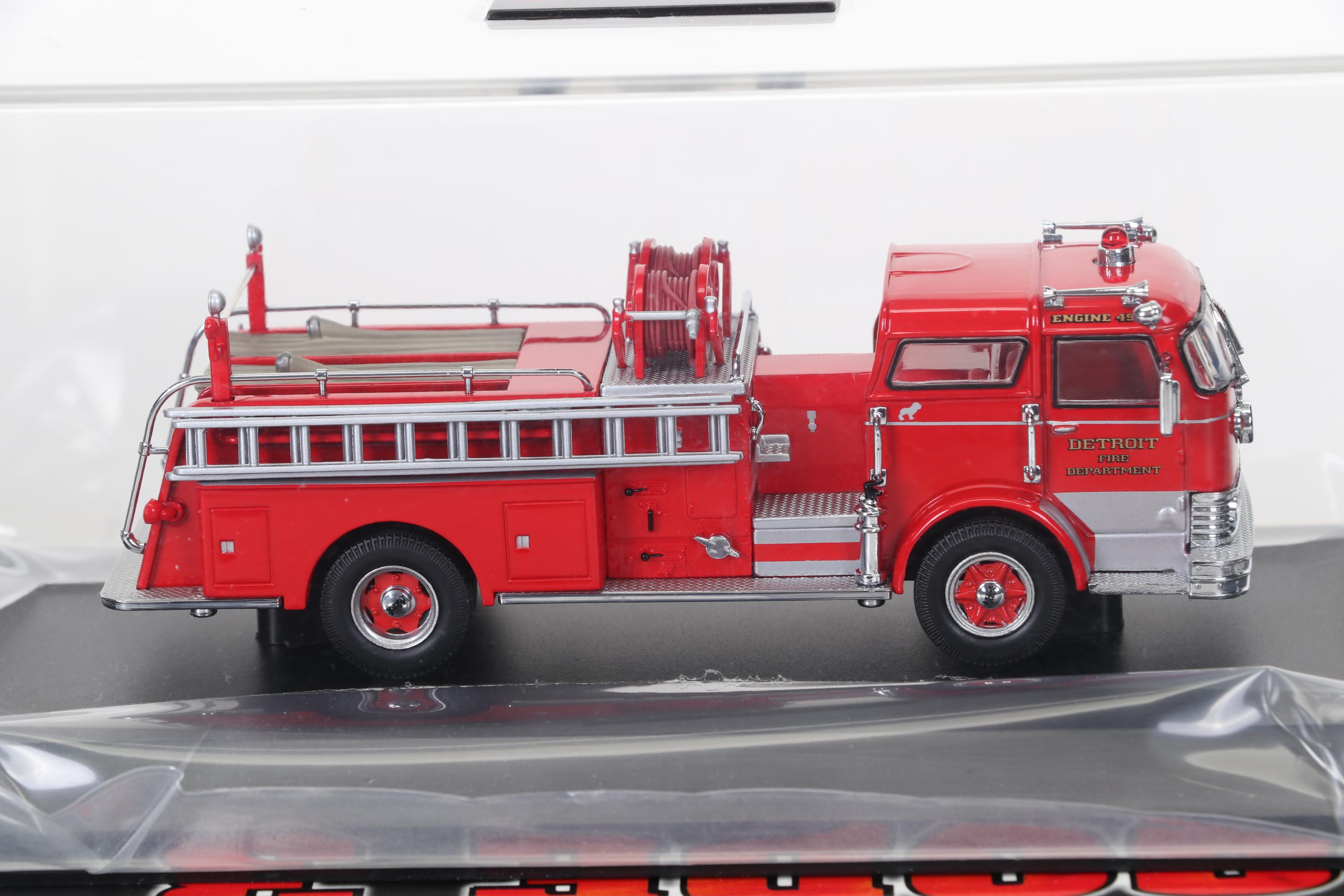 Six Code 3 Limited Edition Die Cast 1/64 Scale Fire Trucks, 21st Century