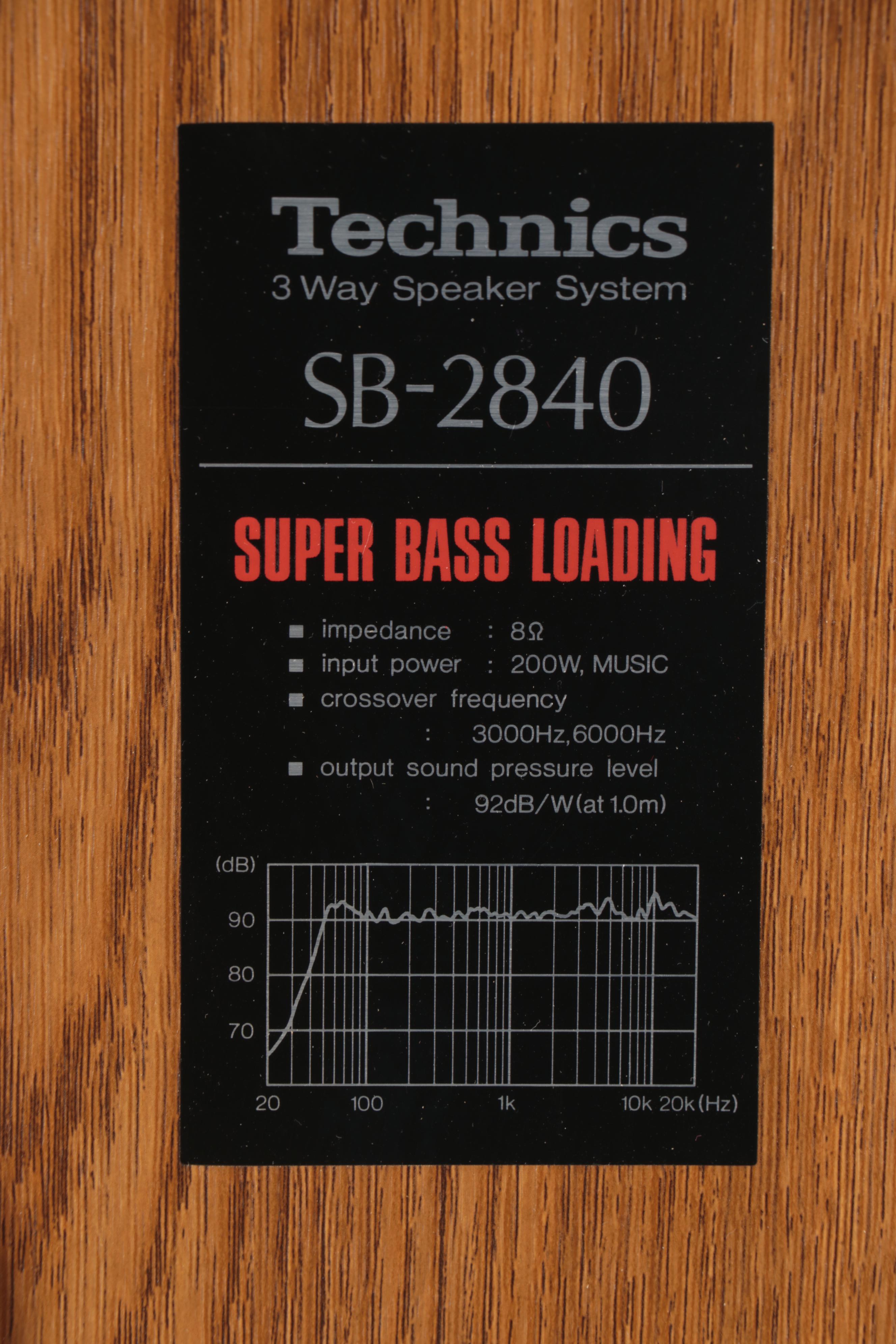 Technics Hi-Fi System in Cabinet with Floor Speakers