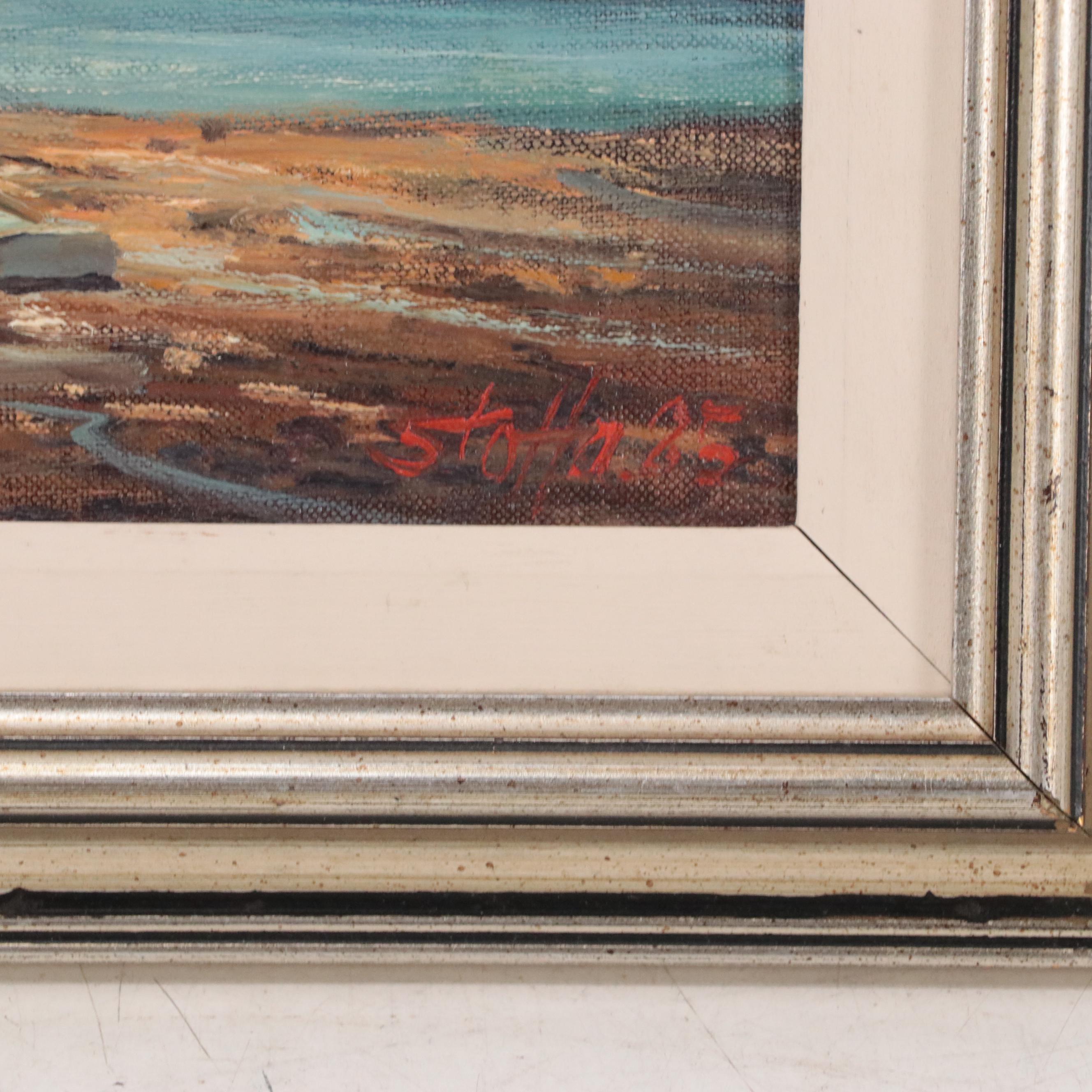 Michael Stoffa Oil Painting "Wonson Cove," 1985