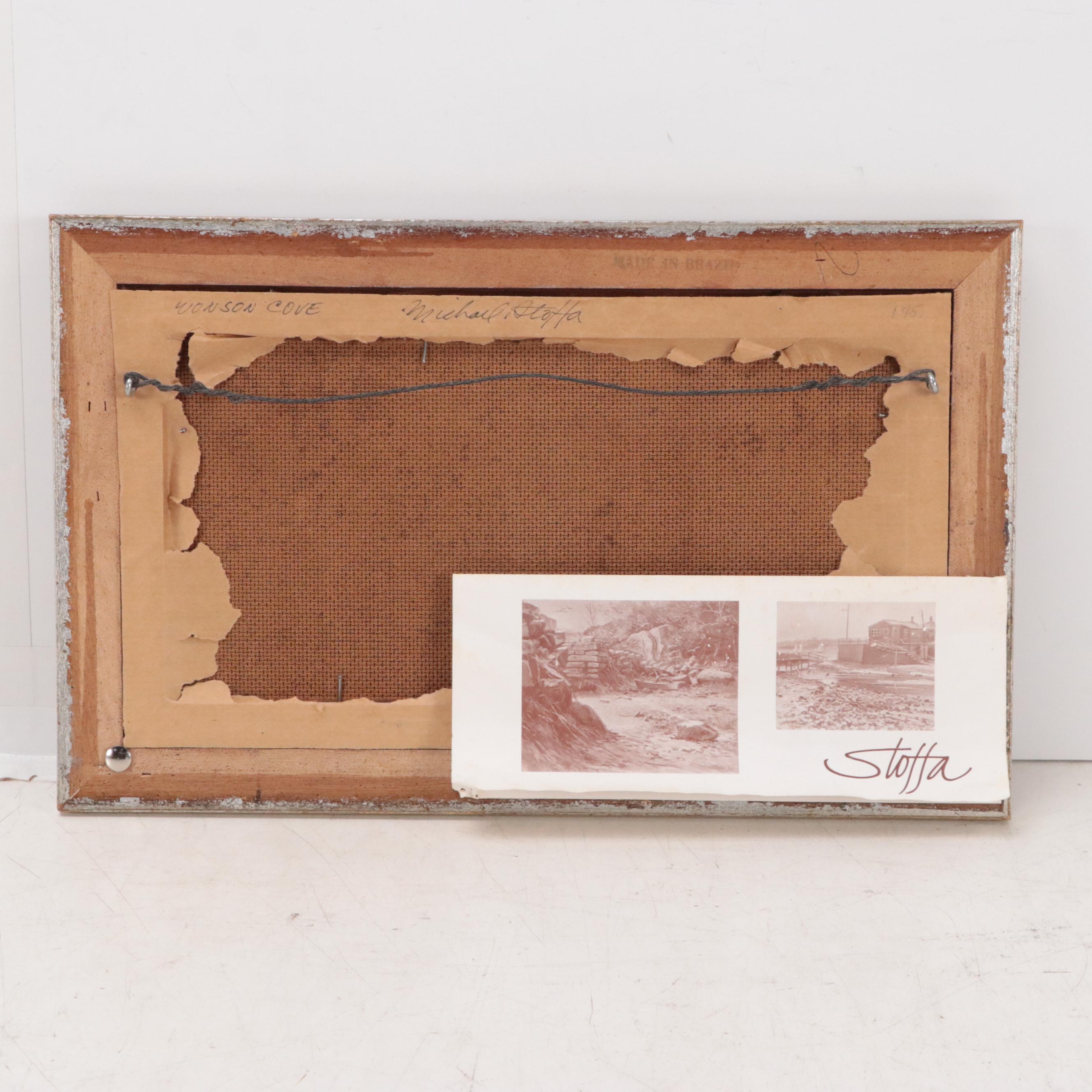 Michael Stoffa Oil Painting "Wonson Cove," 1985