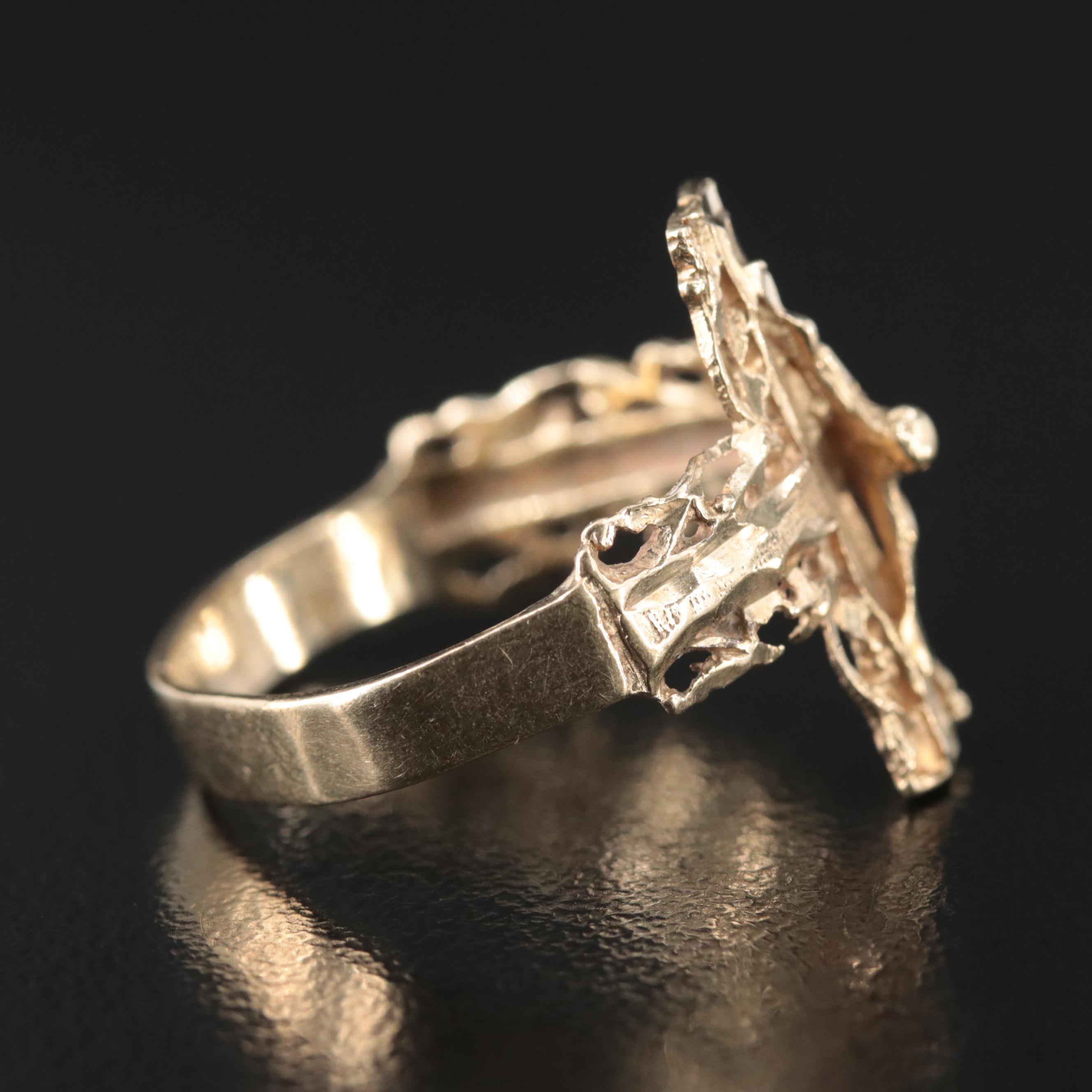 10K Crucifix Ring