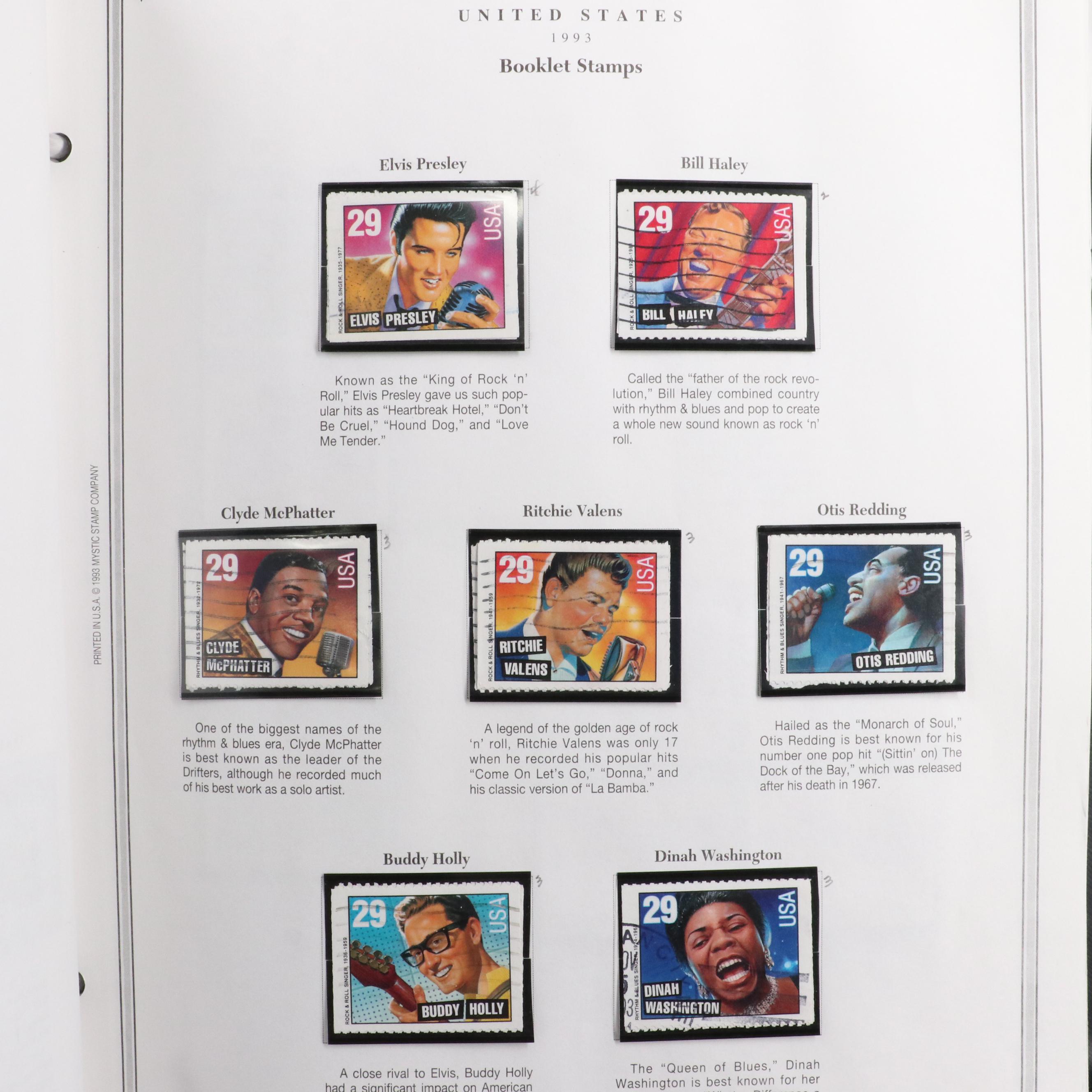 Minuteman Stamp Album With United States Stamps From 1993