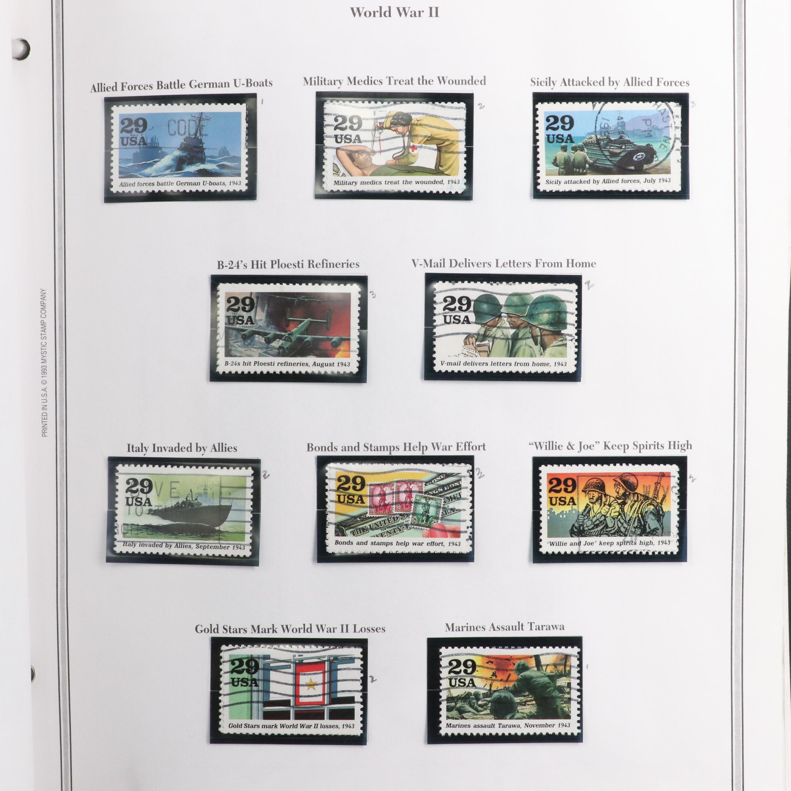 Minuteman Stamp Album With United States Stamps From 1993