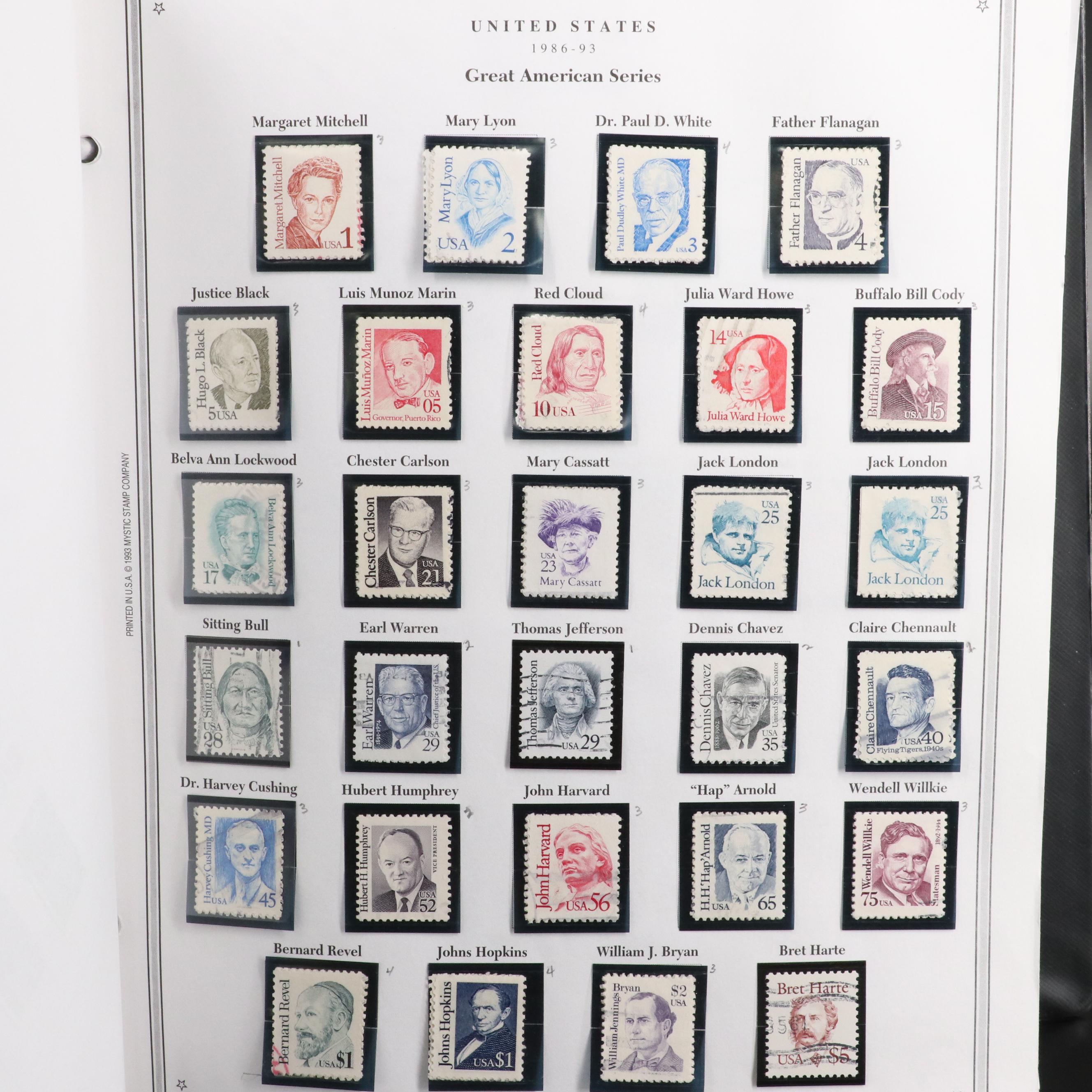 Minuteman Stamp Album With United States Stamps From 1993