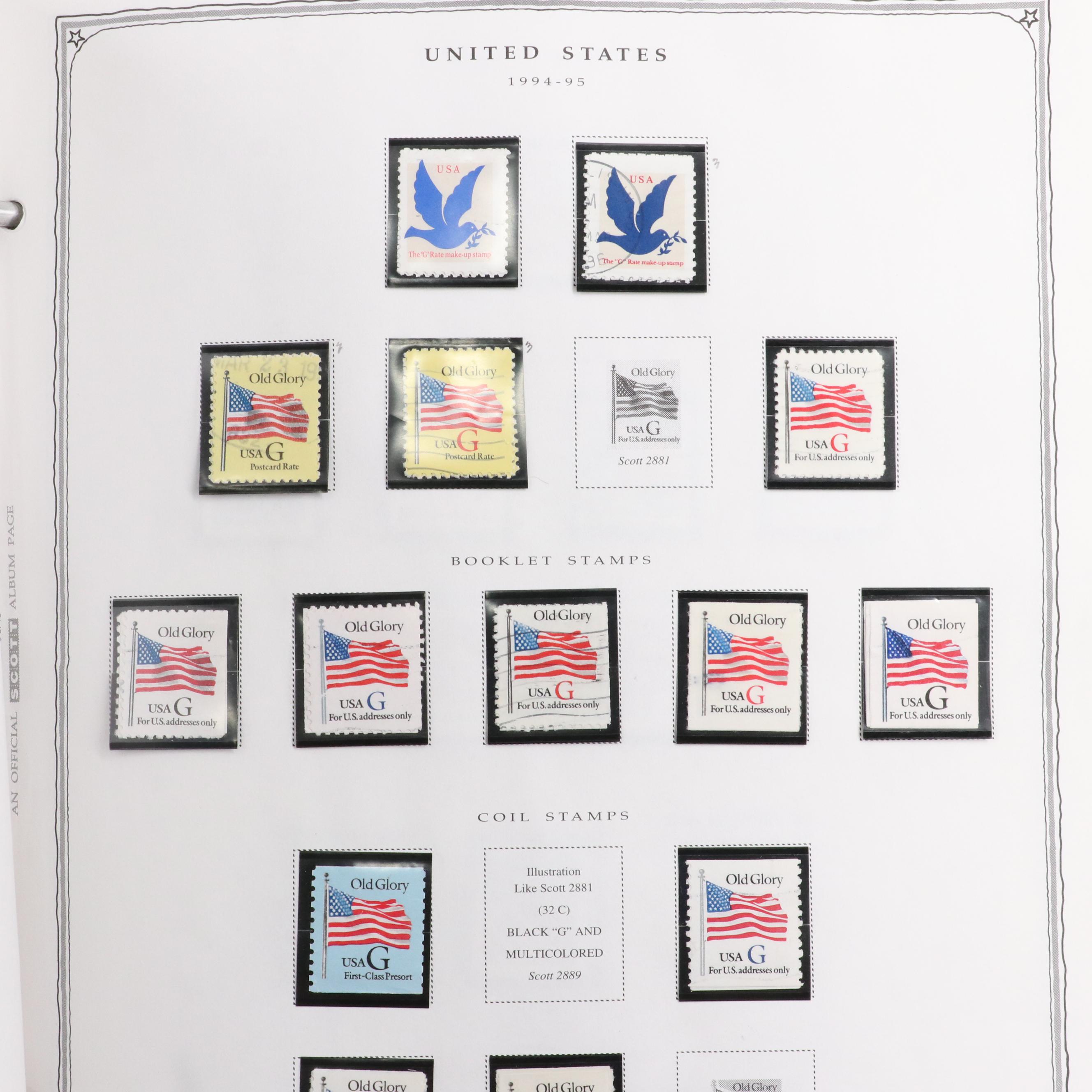 Minuteman Stamp Album With United States Stamps From 1993
