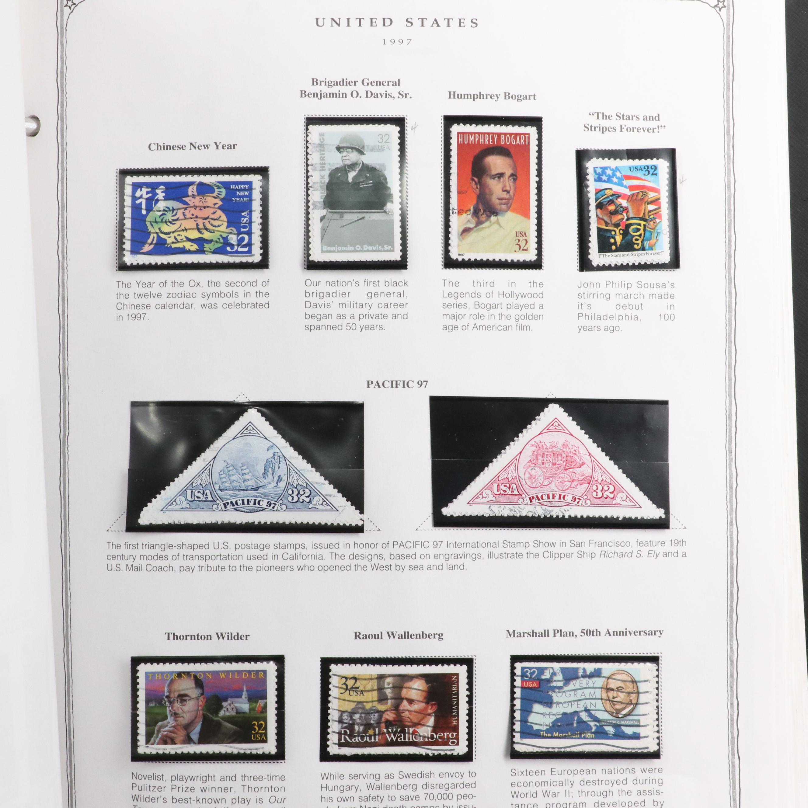 Minuteman Stamp Album With United States Stamps From 1993