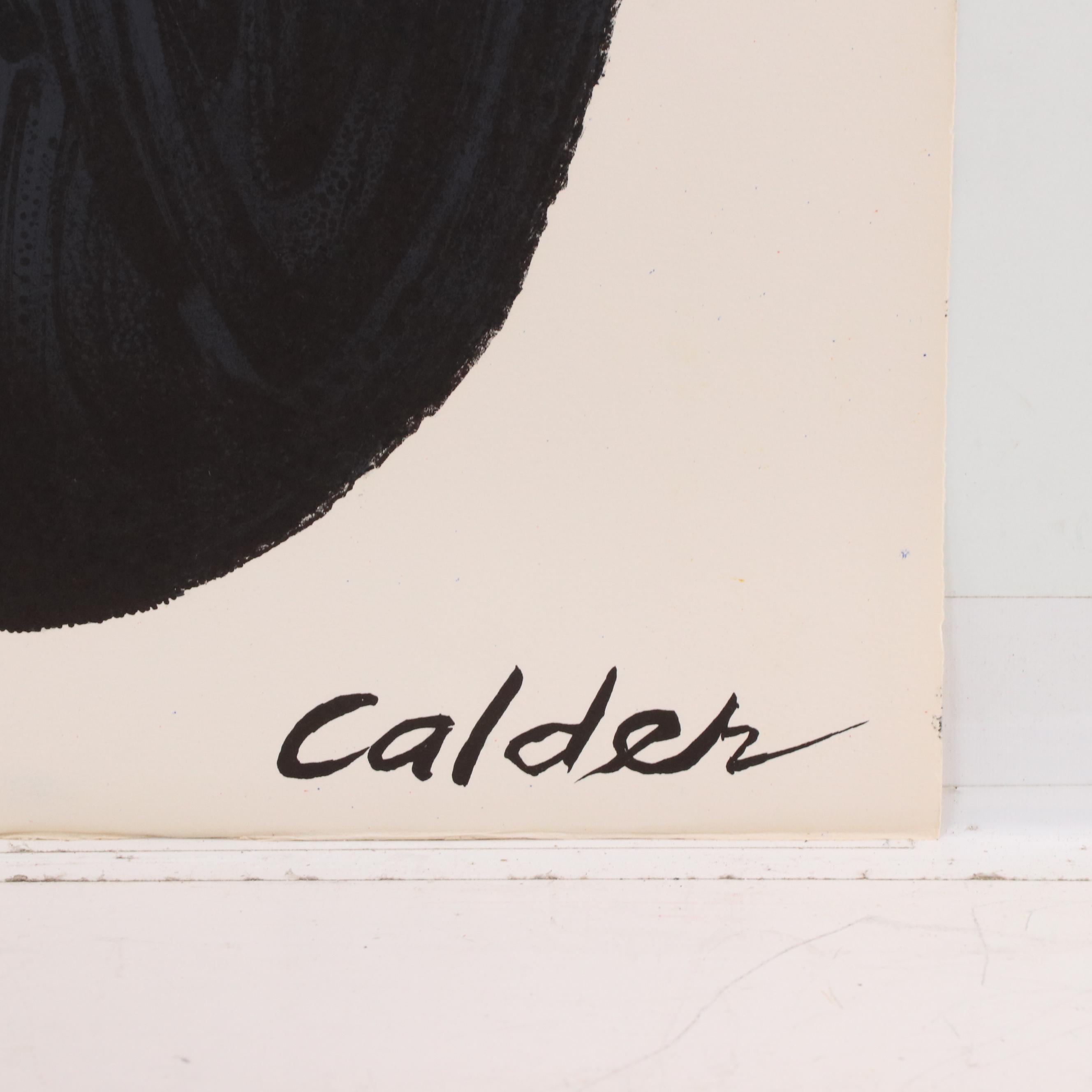 Alexander Calder Color Lithograph "Boomerang," 1974