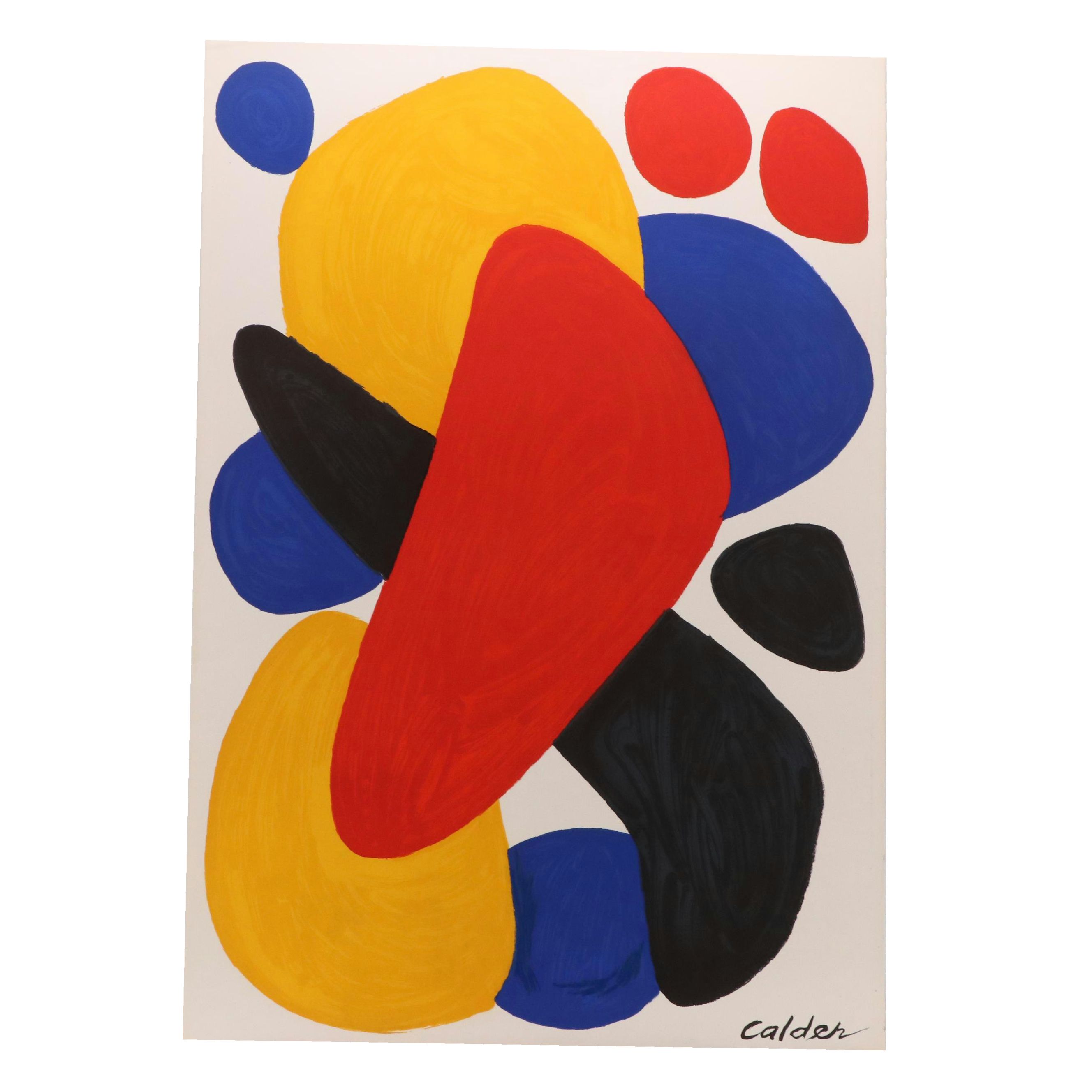 Alexander Calder Color Lithograph "Boomerang," 1974