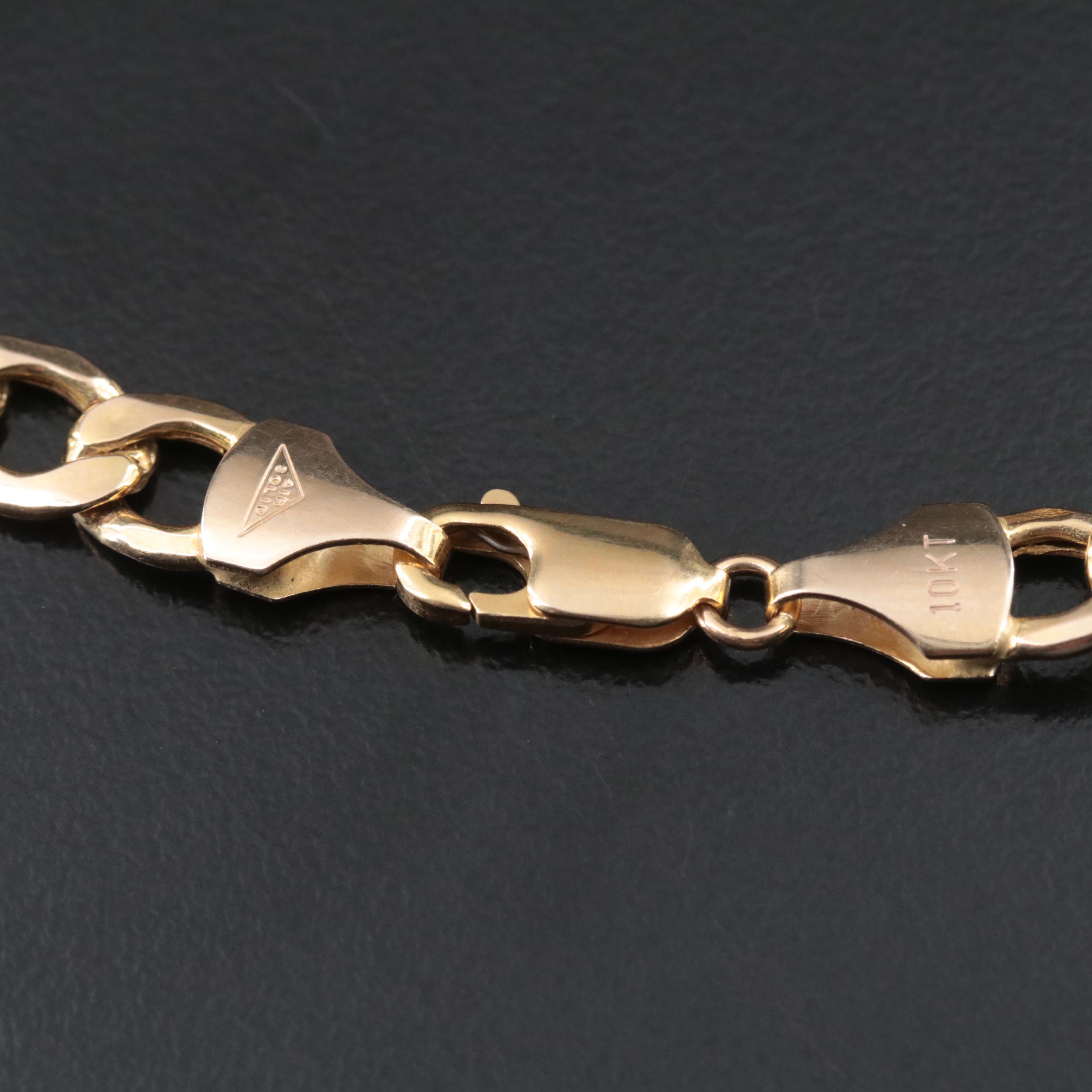 Italian 10K Figaro Chain Necklace