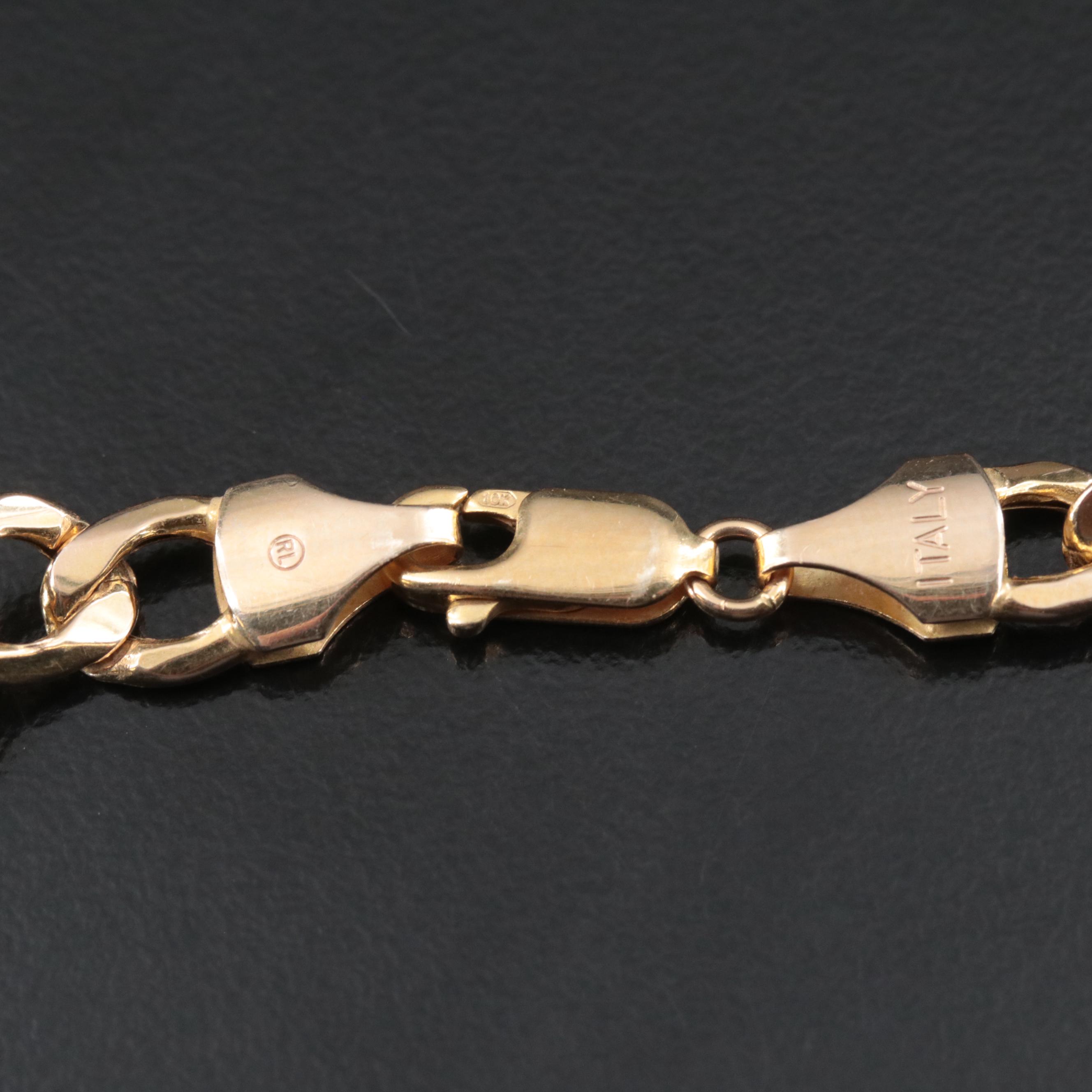 Italian 10K Figaro Chain Necklace