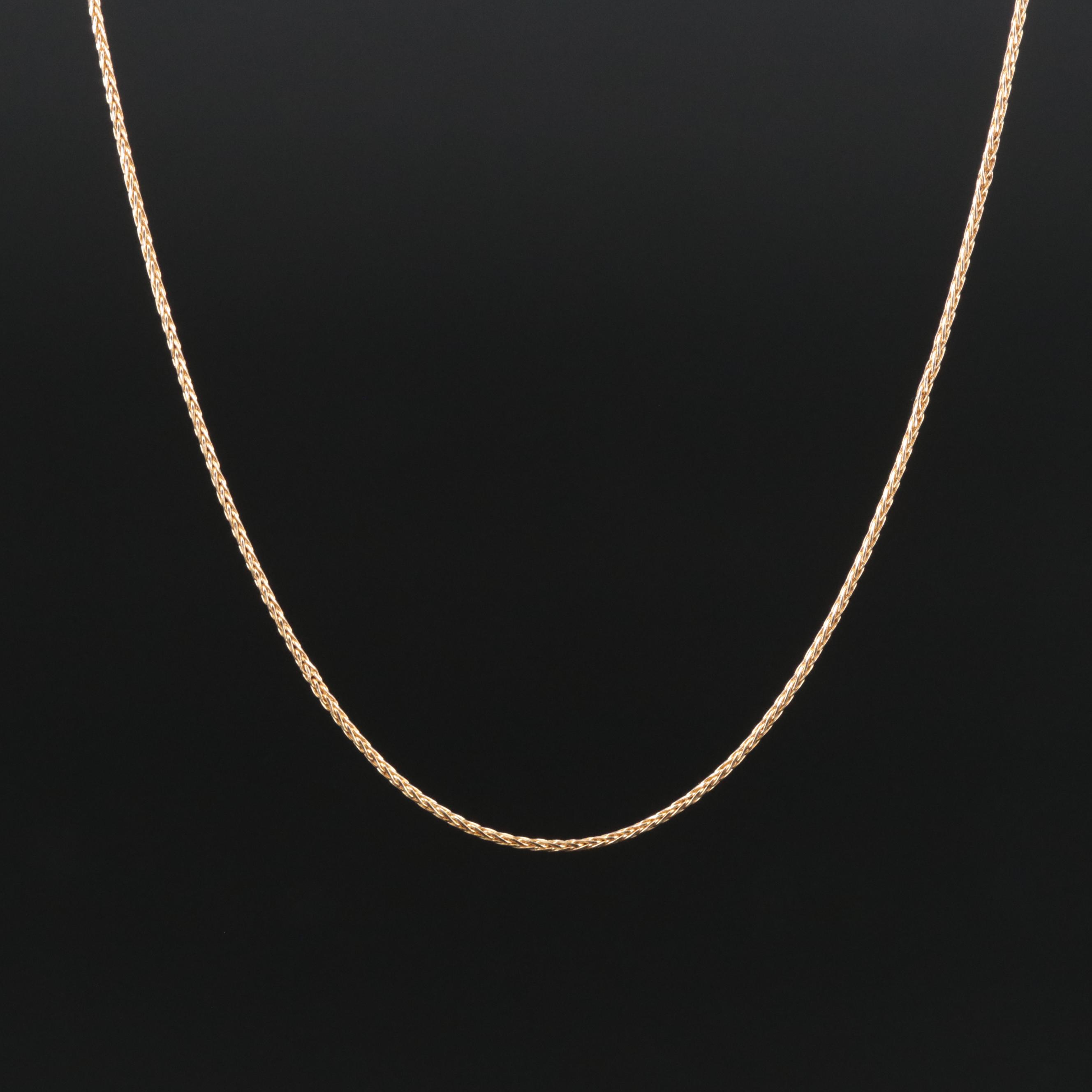 18K Wheat Chain Necklace