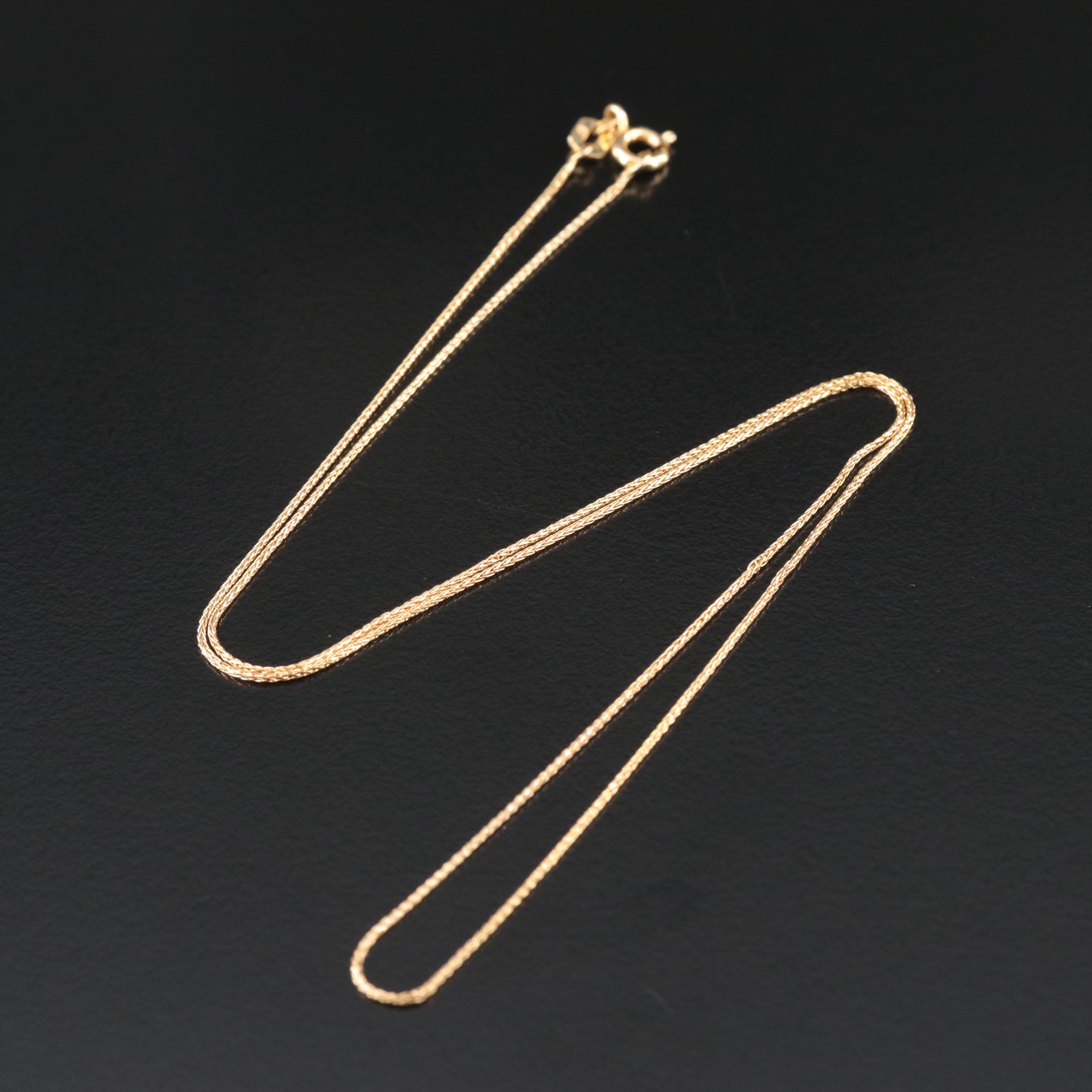 18K Wheat Chain Necklace