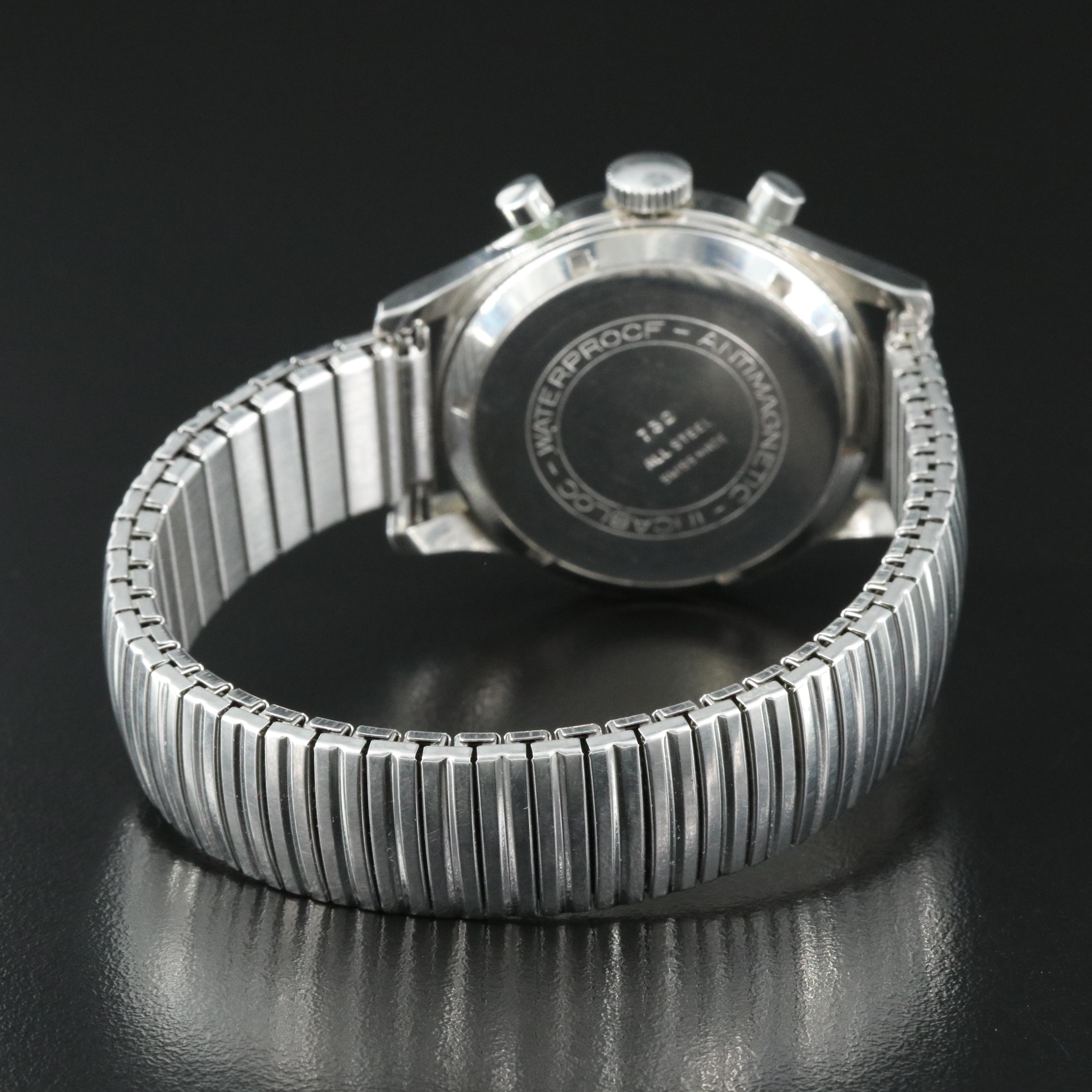 Vintage Wakmann Chronograph Stainless Steel Watch