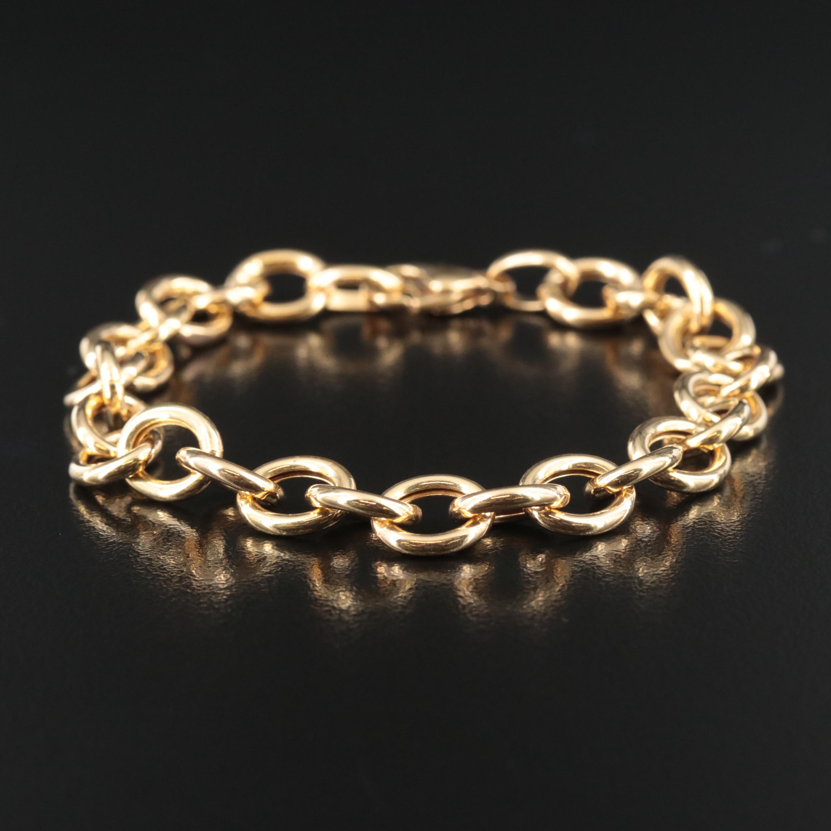 14K Cable Chain Bracelet